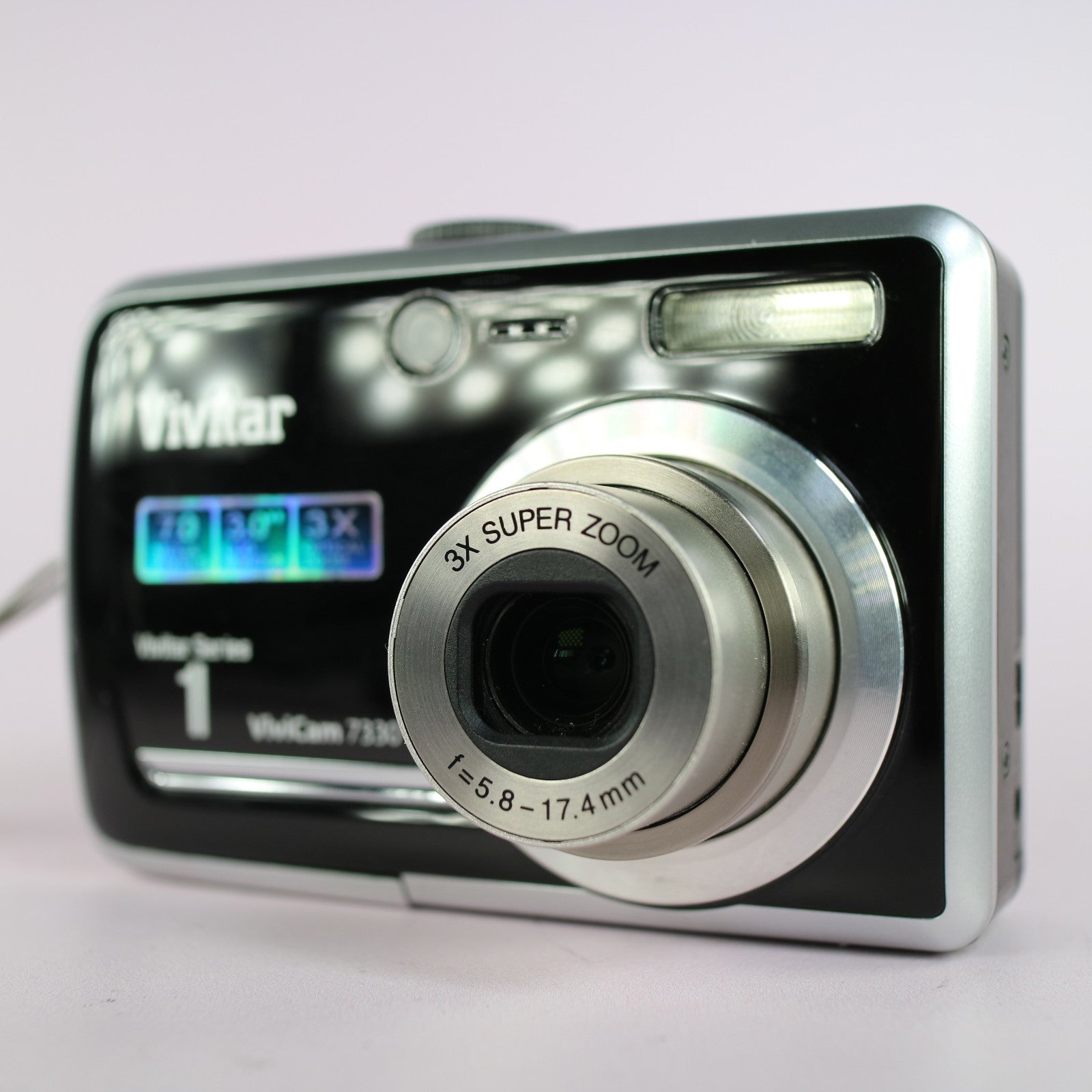 Vivitar Digital Camera Vivicam 7330 7.0MP Black Tested