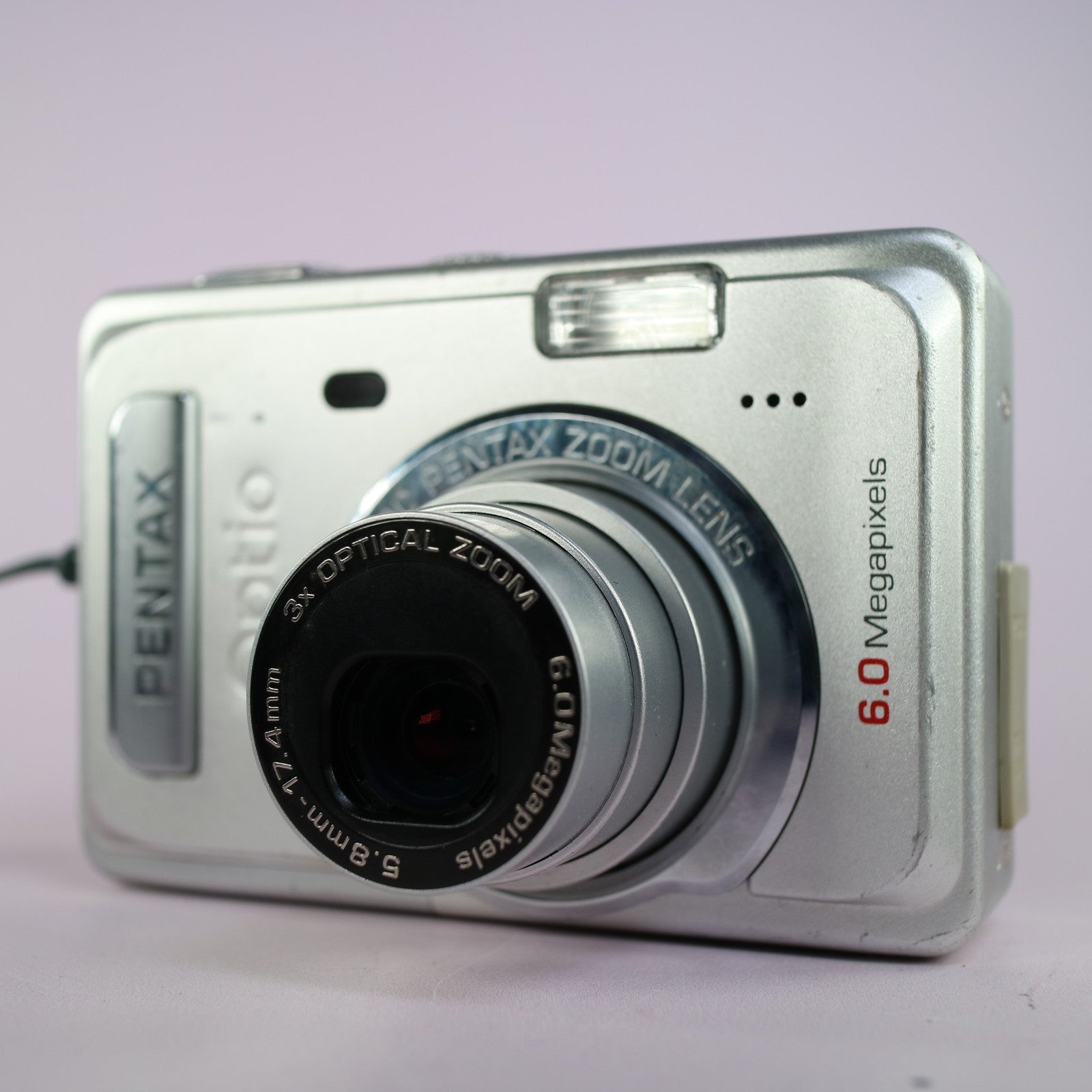 Pentax Optio S60 6.0MP Compact Digital Camera Silver Tested