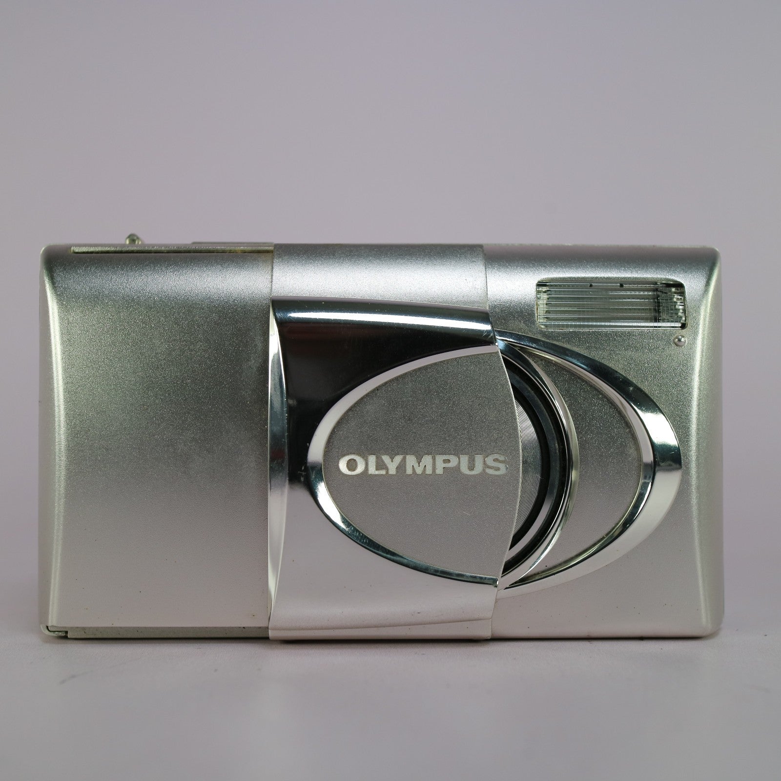 Olympus MJU V 35mm Film Point and Shoot Metal Body Camera Silver Tested