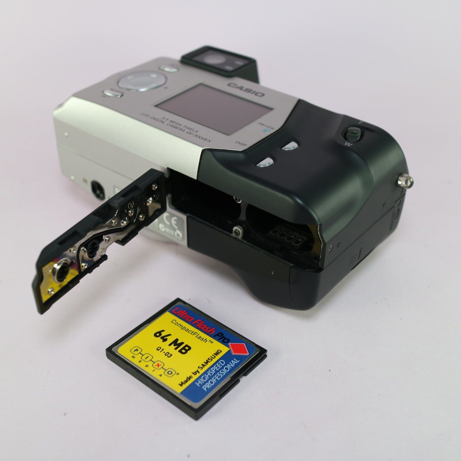 Casio Digital Camera QV-3000EX 3.2MP Silver Tested
