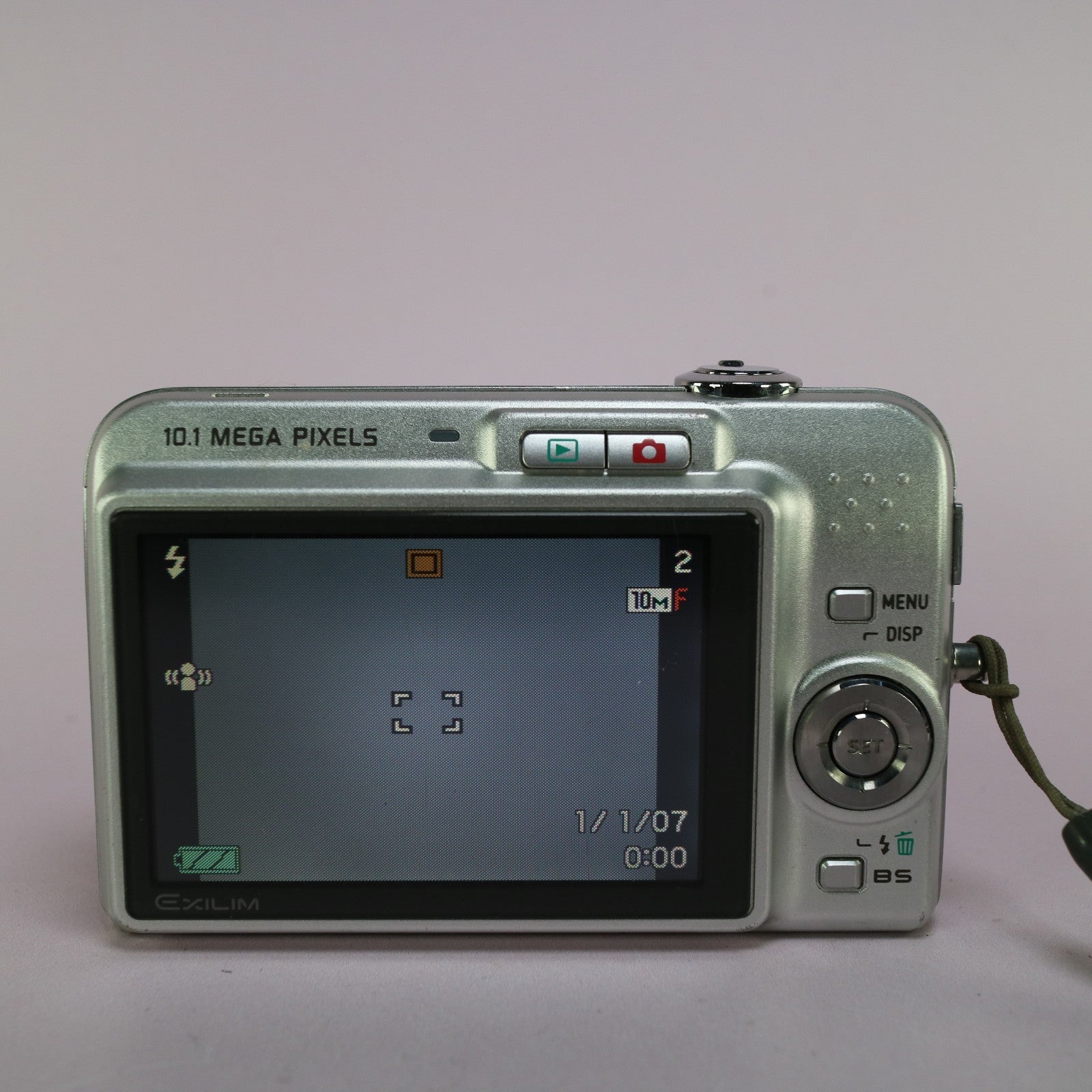 Casio Digital Camera Exilim EX-Z1050 10.1MP Silver Tested Full Working Set