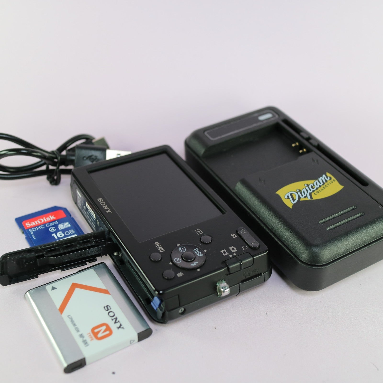 Sony Digital Camera Cybershot DSC-W310 12.1MP Black Tested Full Working Set