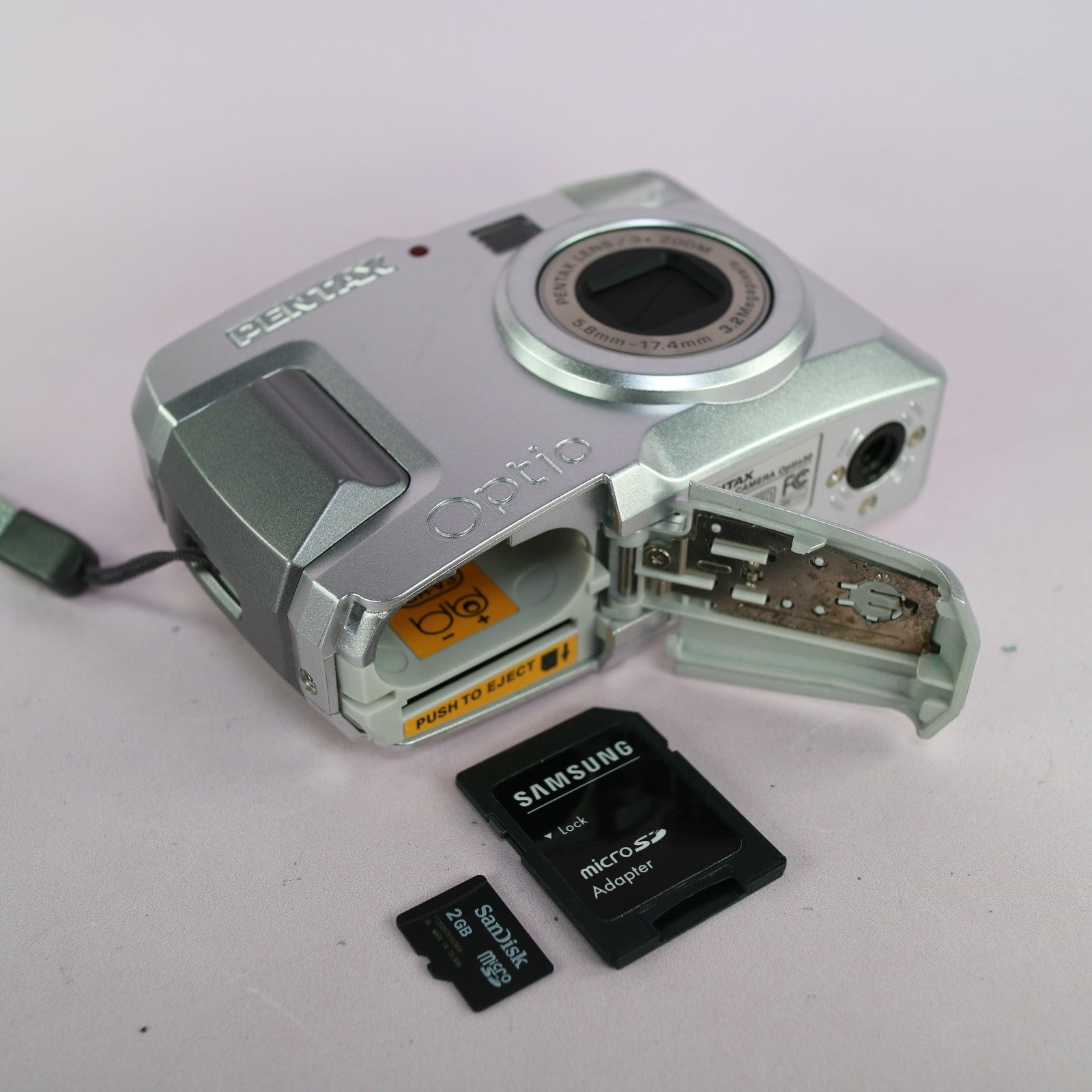 Pentax Optio 30 3.2MP Compact Digital Camera Silver Tested