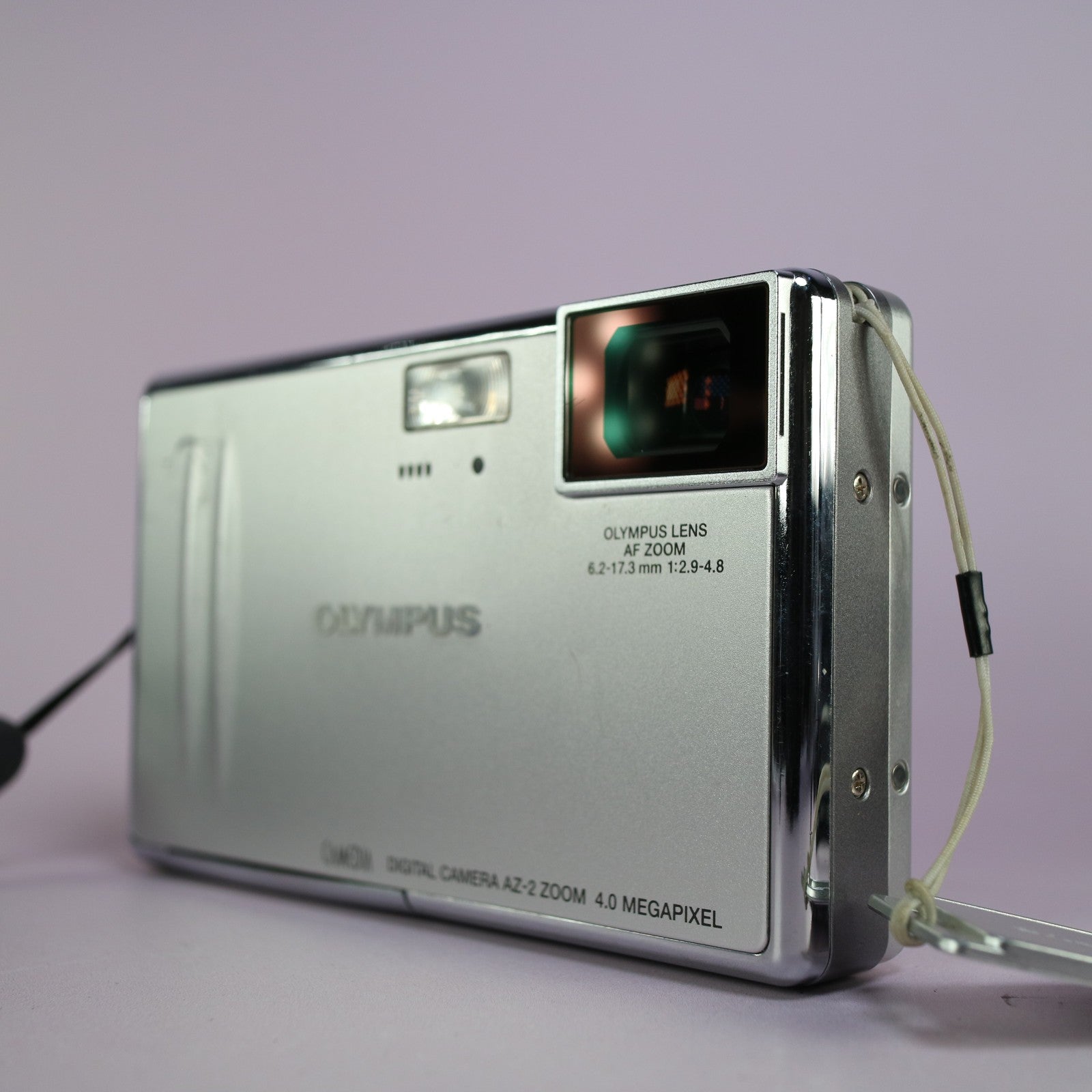 Olympus Digital Camera AZ-2 Zoom 4.0MP Silver Tested Full Set