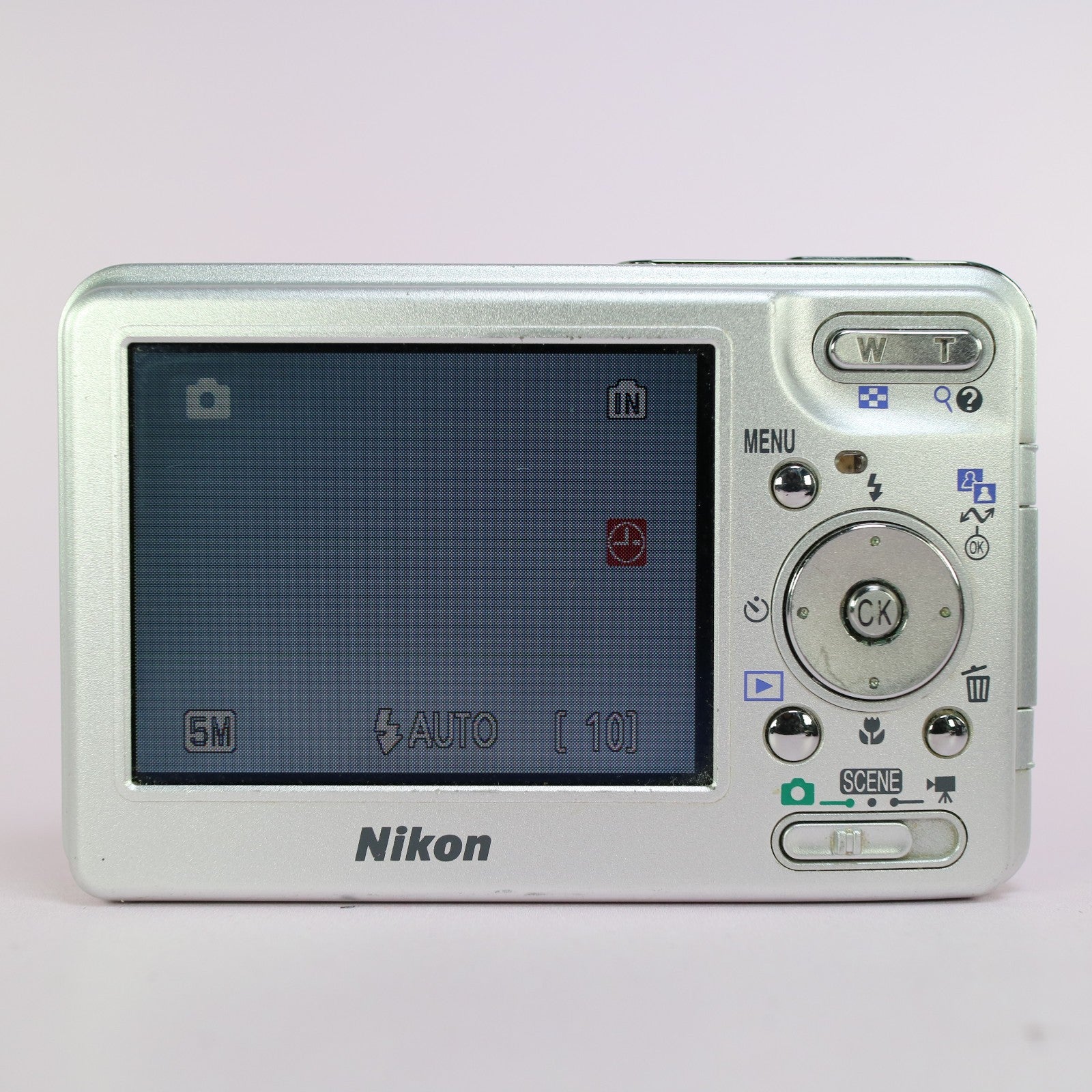 Nikon Digital Camera Coolpix S1 5.1MP Silver Tested Full Working Set