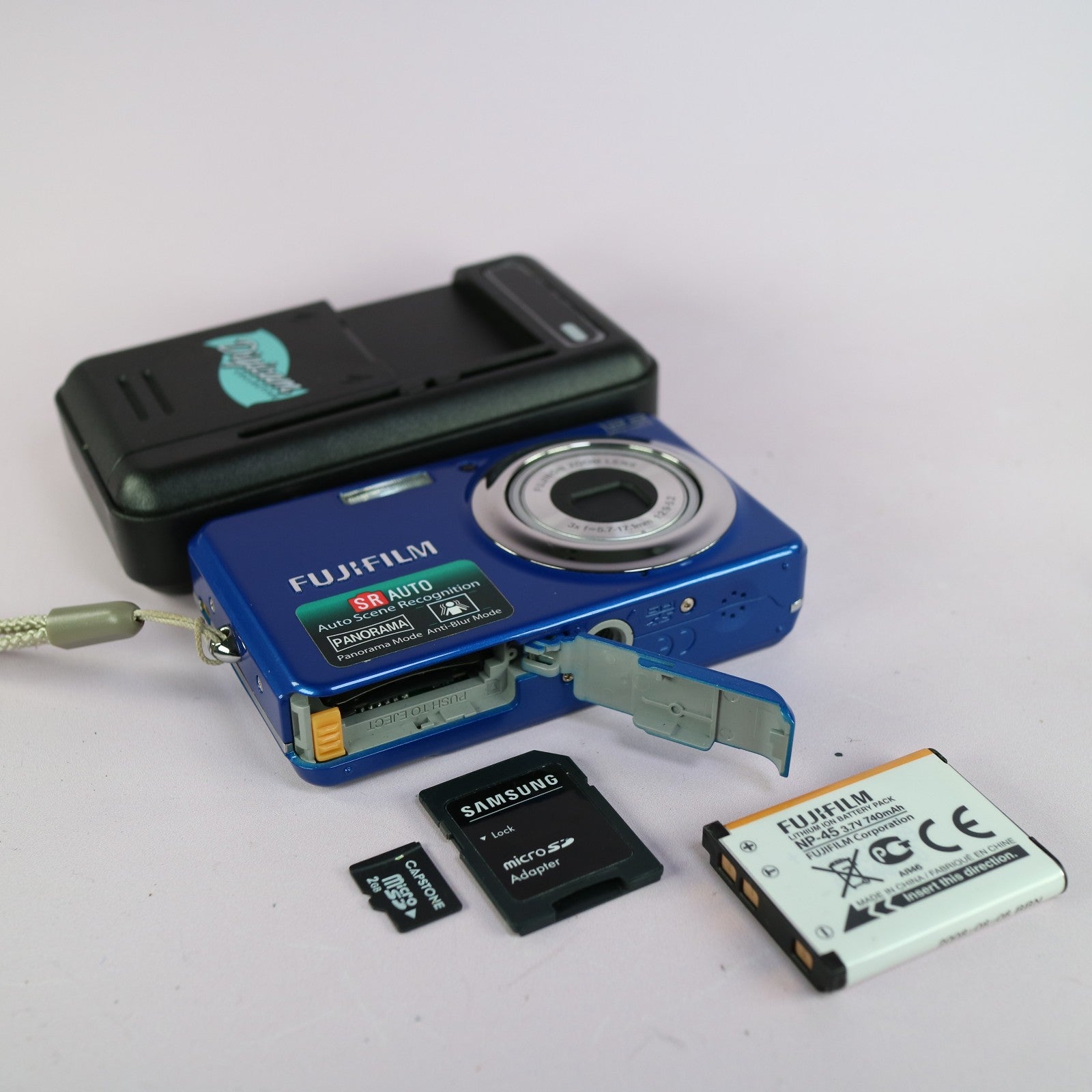 Fujifilm Digital Camera FinePix J30 12.2MP Blue Tested Full Working Set