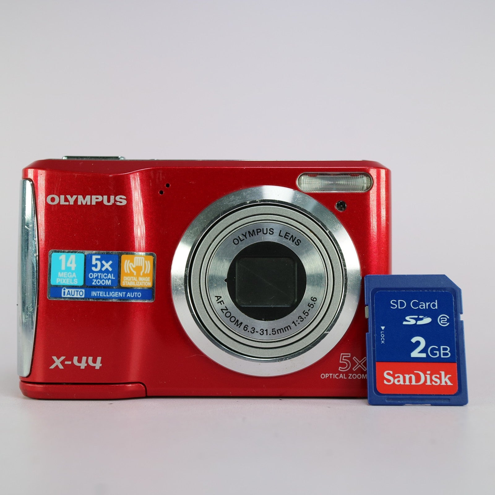 Olympus Digital Camera X-44 12.0MP Red Tested