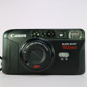 Canon Sure Shot Tele Max 35mm Film Point and Shoot Camera Black Tested
