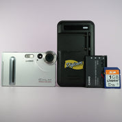 Casio Digital Camera Exilim EX-S2 2.0MP Silver Tested Full Working Set