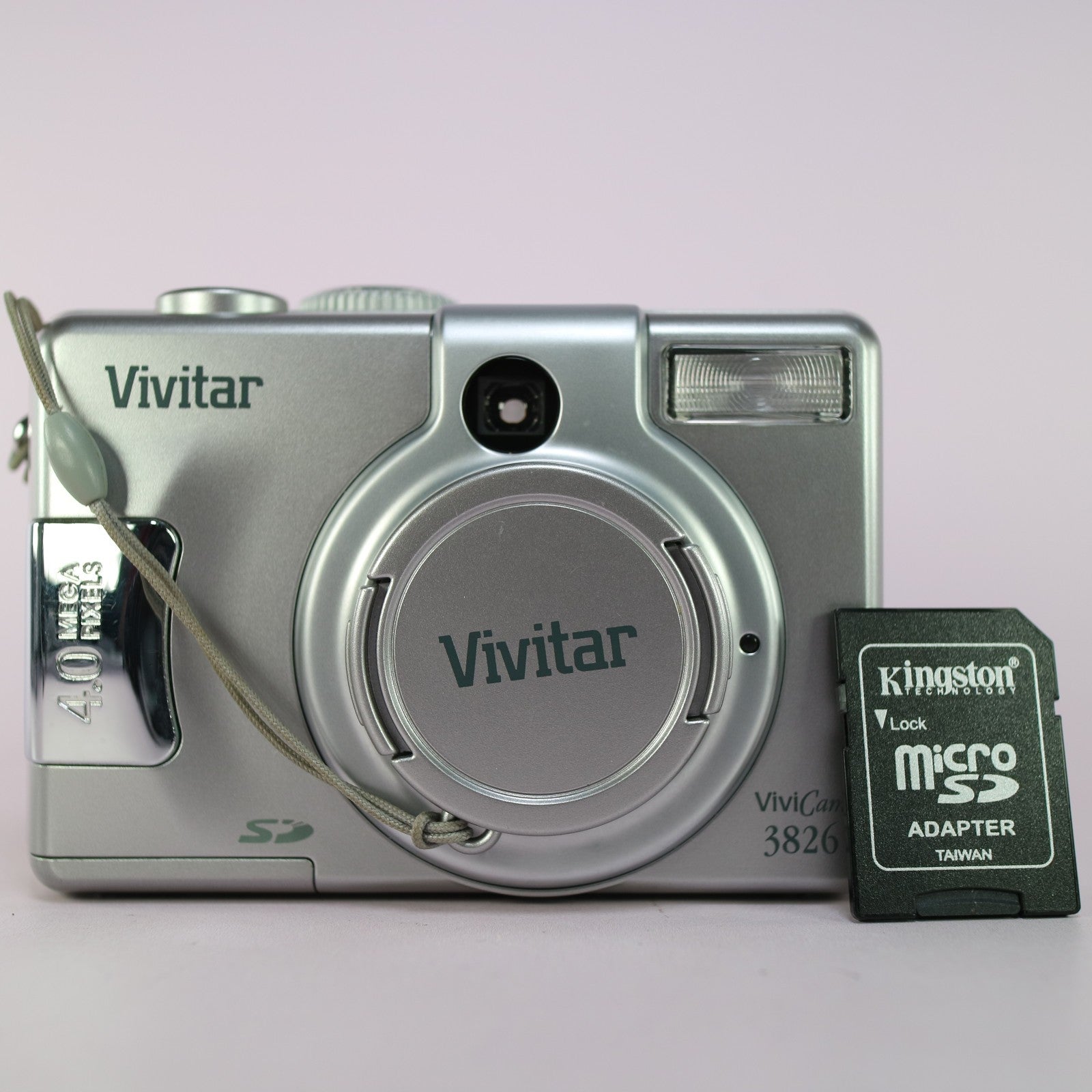 Vivitar Vivicam 3826 4.0MP Compact Digital Camera Silver Tested