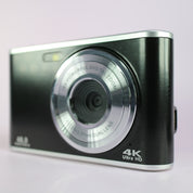 48.0MP Unbranded Compact Digital Camera Black Tested With Charger