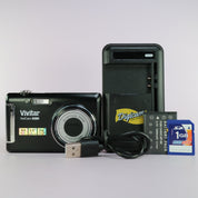 Vivitar Digital Camera Vivicam 8380 8.0MP Black Tested Full Working Set
