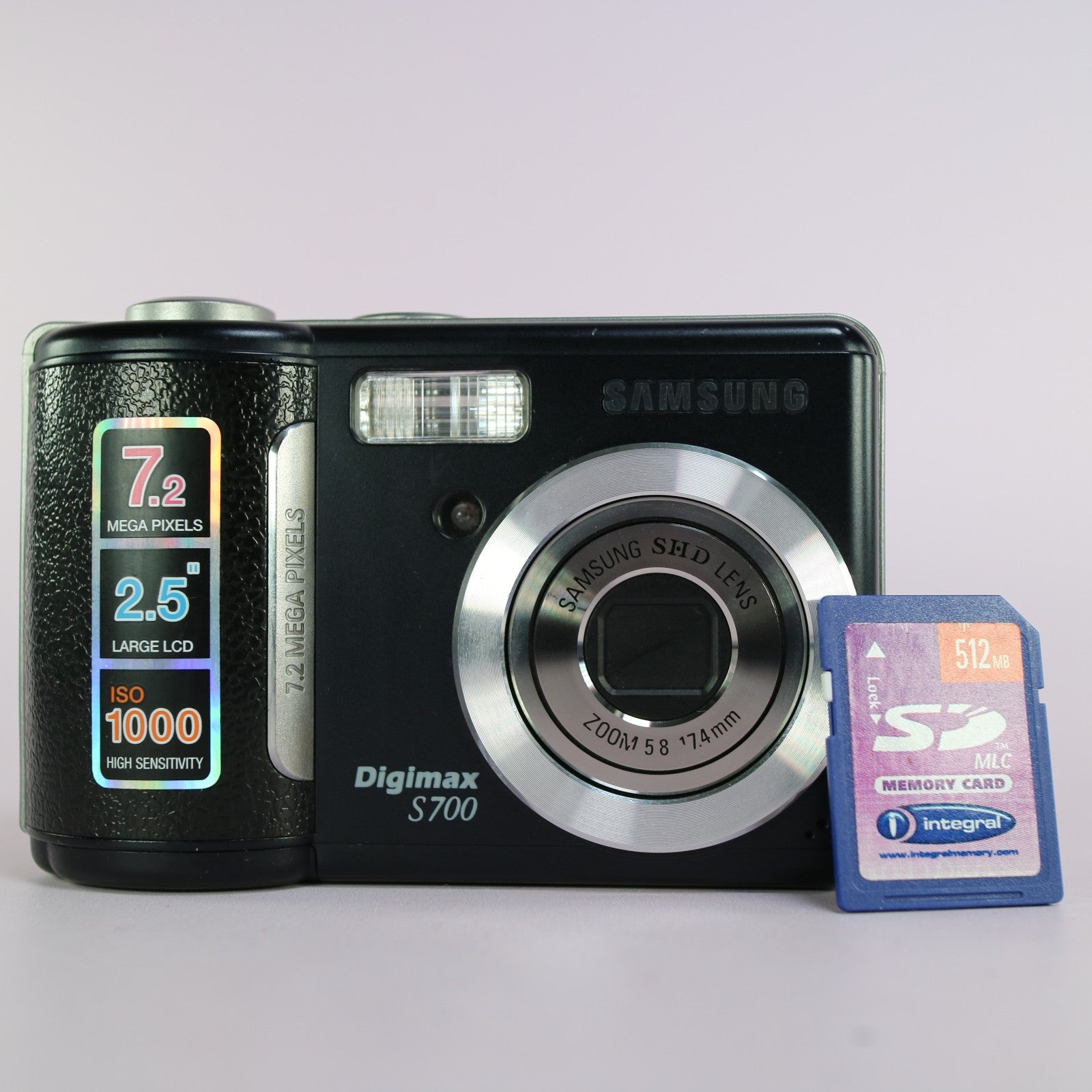 Samsung Digimax S700 7.2MP Compact Digital Camera Black Tested