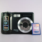 Samsung Digimax S700 7.2MP Compact Digital Camera Black Tested