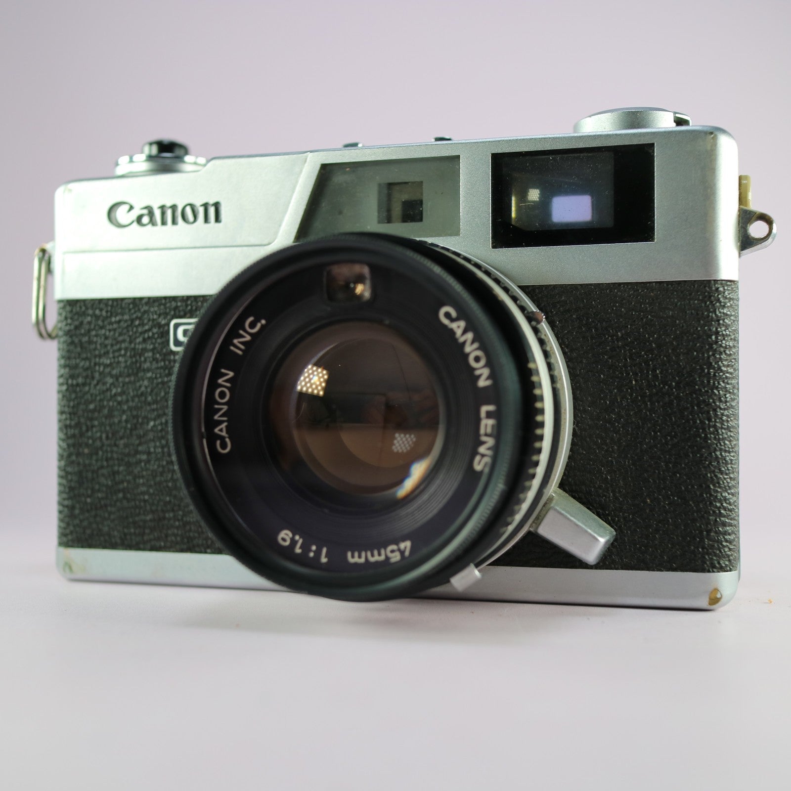 Canon Canonet QL19 35mm Film Rangefinder Camera w/ 45mm f/1.9 Silver Tested
