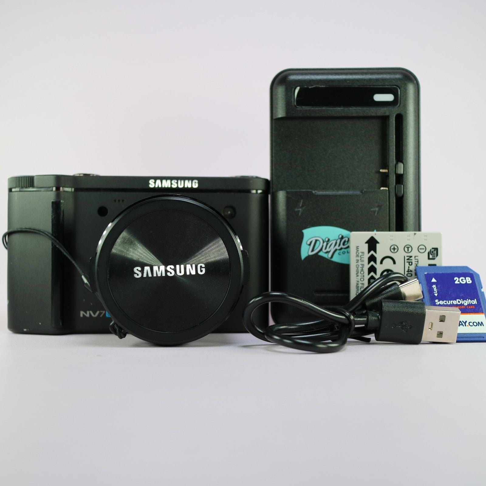 Samsung Digital Camera NV7 7.2MP Black Tested Full Working Set