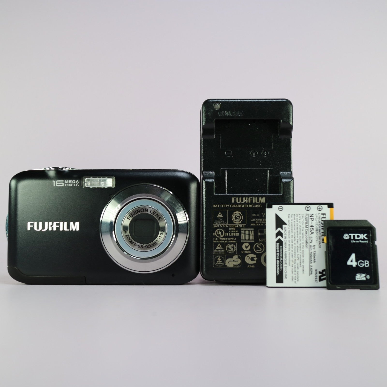 Fujifilm Digital Camera FinePix JV250 16.0MP Black Tested Full Working Set