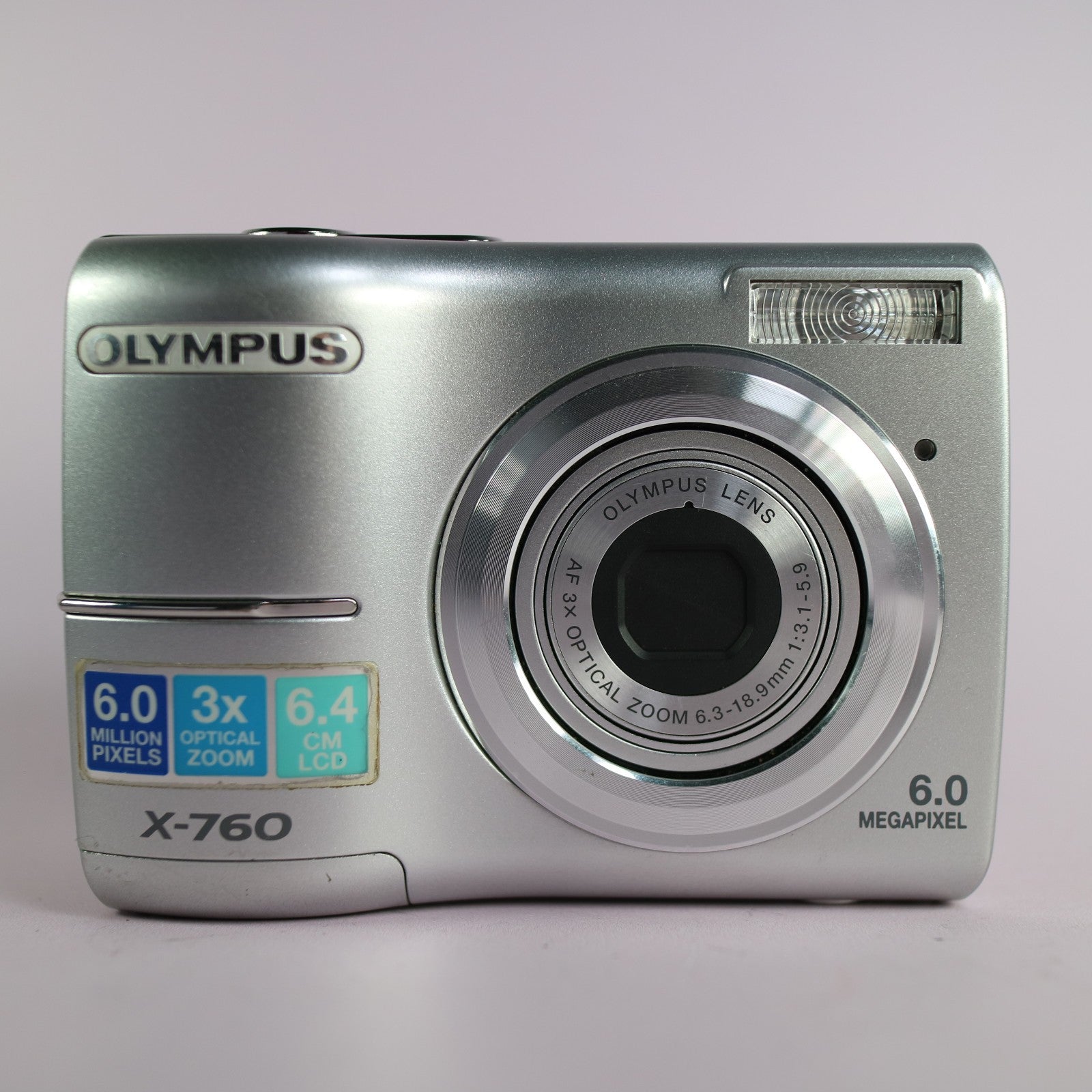 Olympus Digital Camera X-760 6.0MP Silver Tested