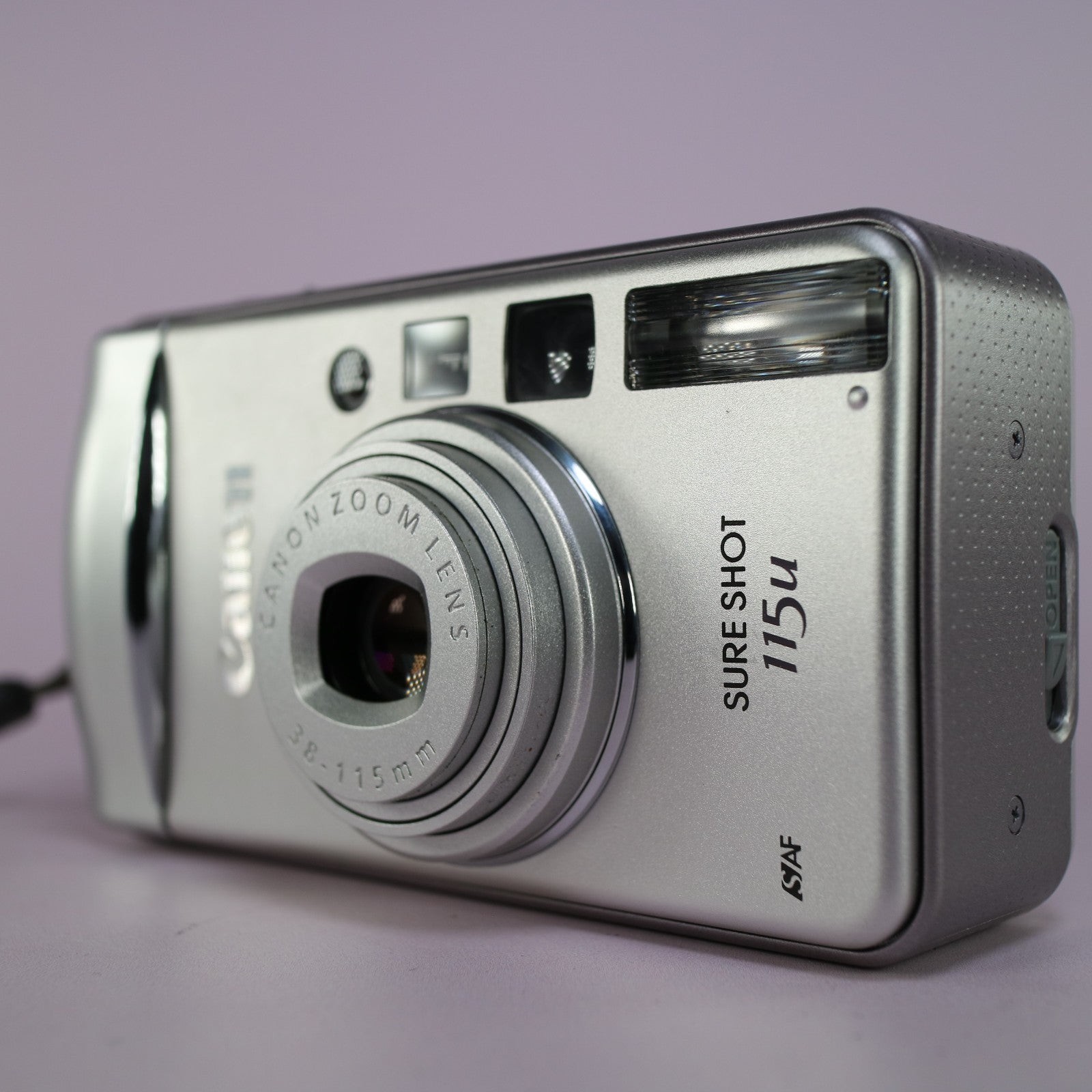Canon Sure Shot 115u 35mm Film Point and Shoot Camera Silver Tested