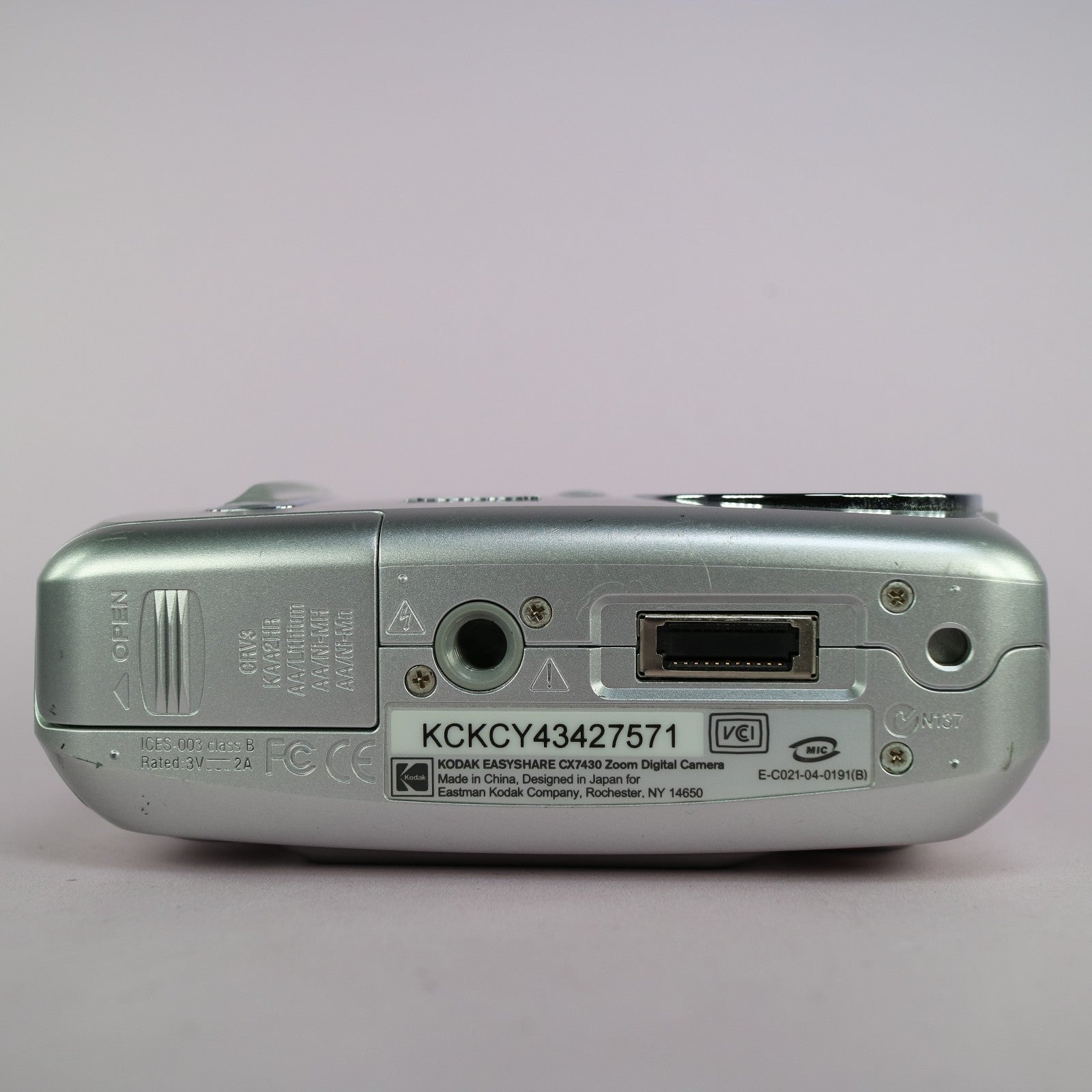Kodak Digital Camera EasyShare CX7430 4.0MP Silver Tested