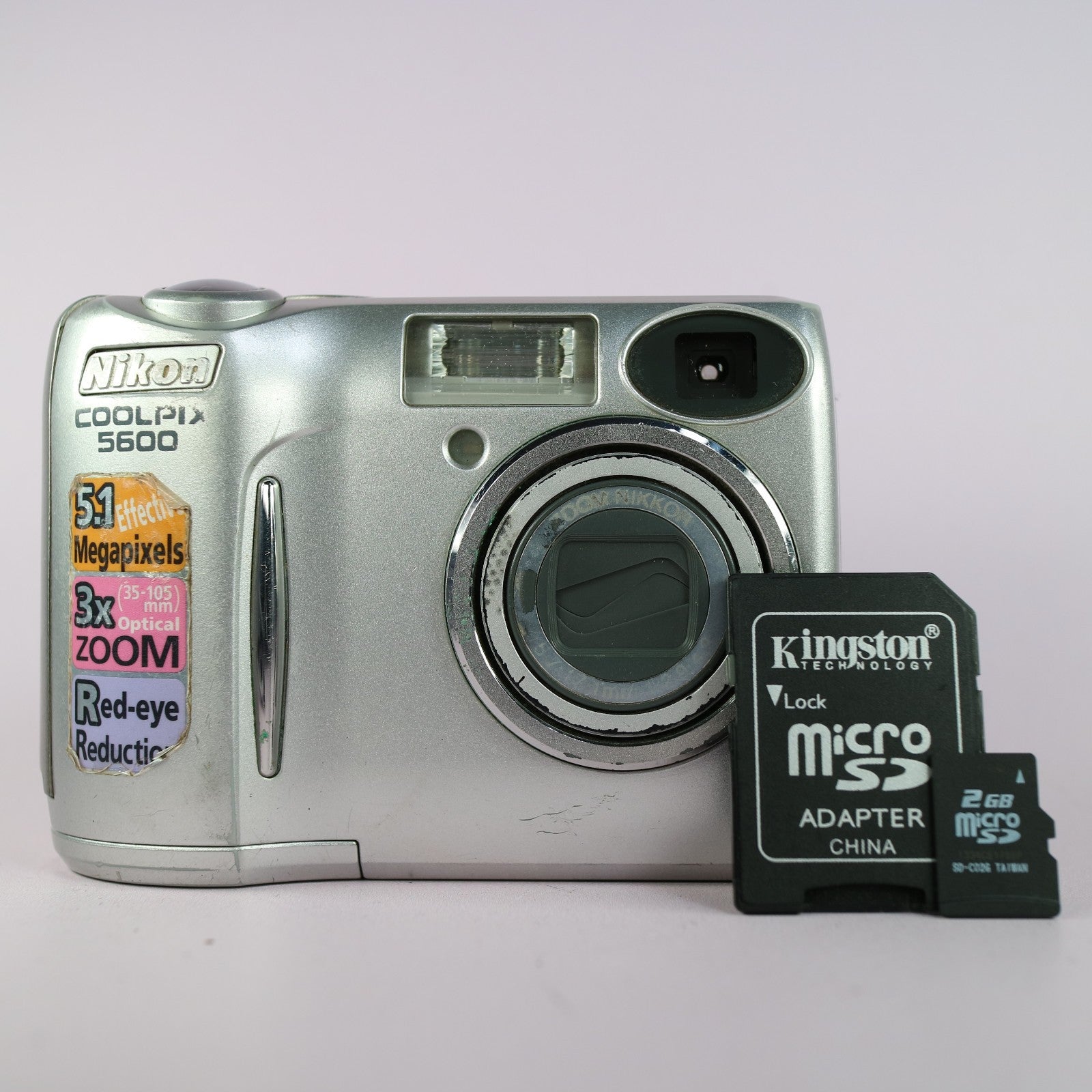 Nikon Digital Camera Coolpix 5600 5.1MP Silver Tested