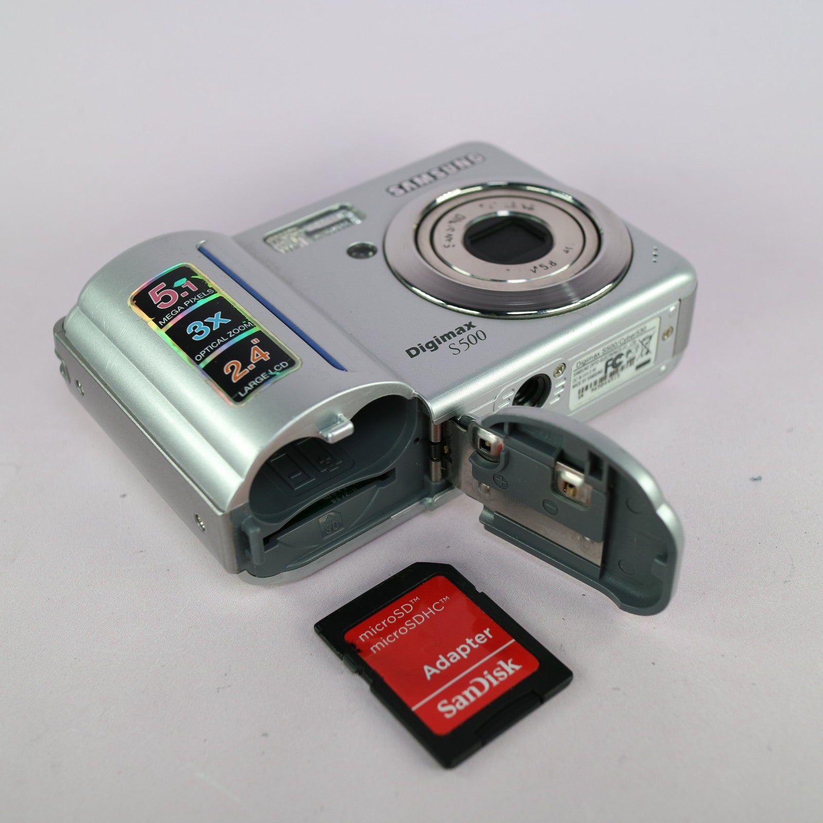 Samsung Digimax S500 5.1MP Compact Digital Camera Silver Tested