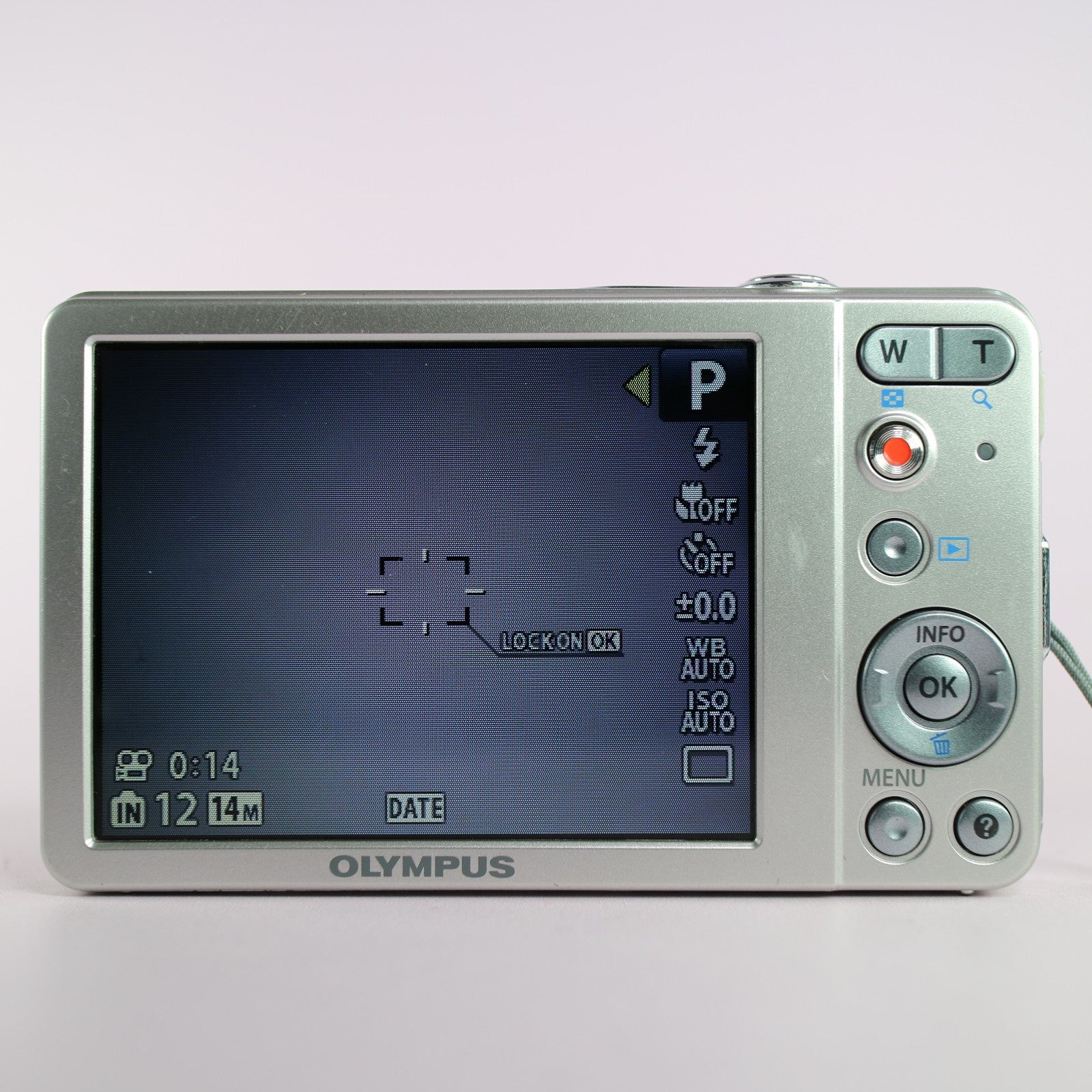 Olympus Digital Camera VG-120 14.0MP Silver Tested Full Working Set