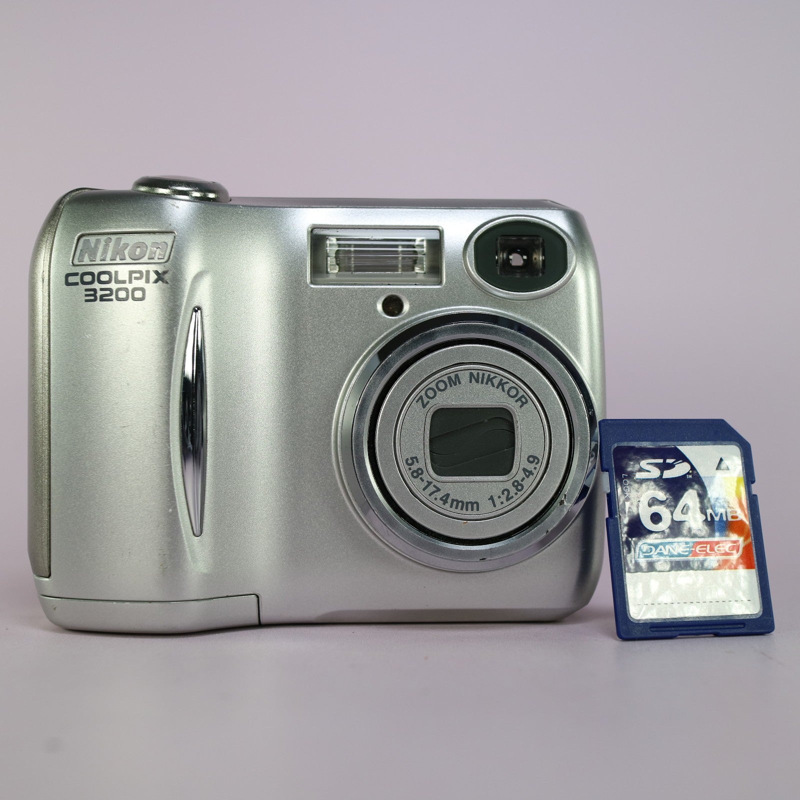 Nikon Digital Camera Coolpix 3200 3.2MP Silver Tested
