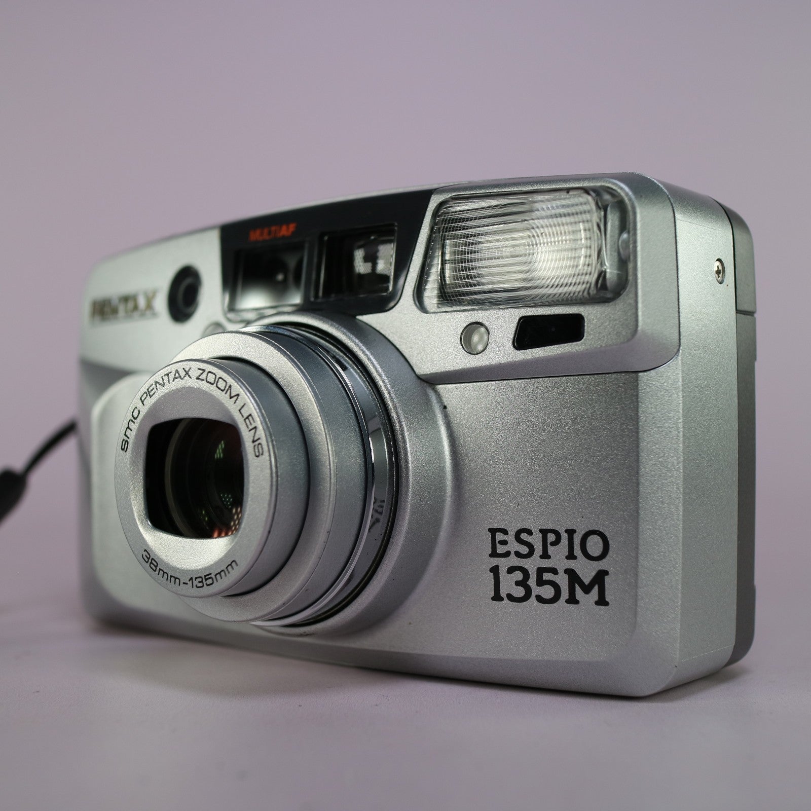 Pentax Espio 135M 35mm Film Point and Shoot Camera Silver Tested