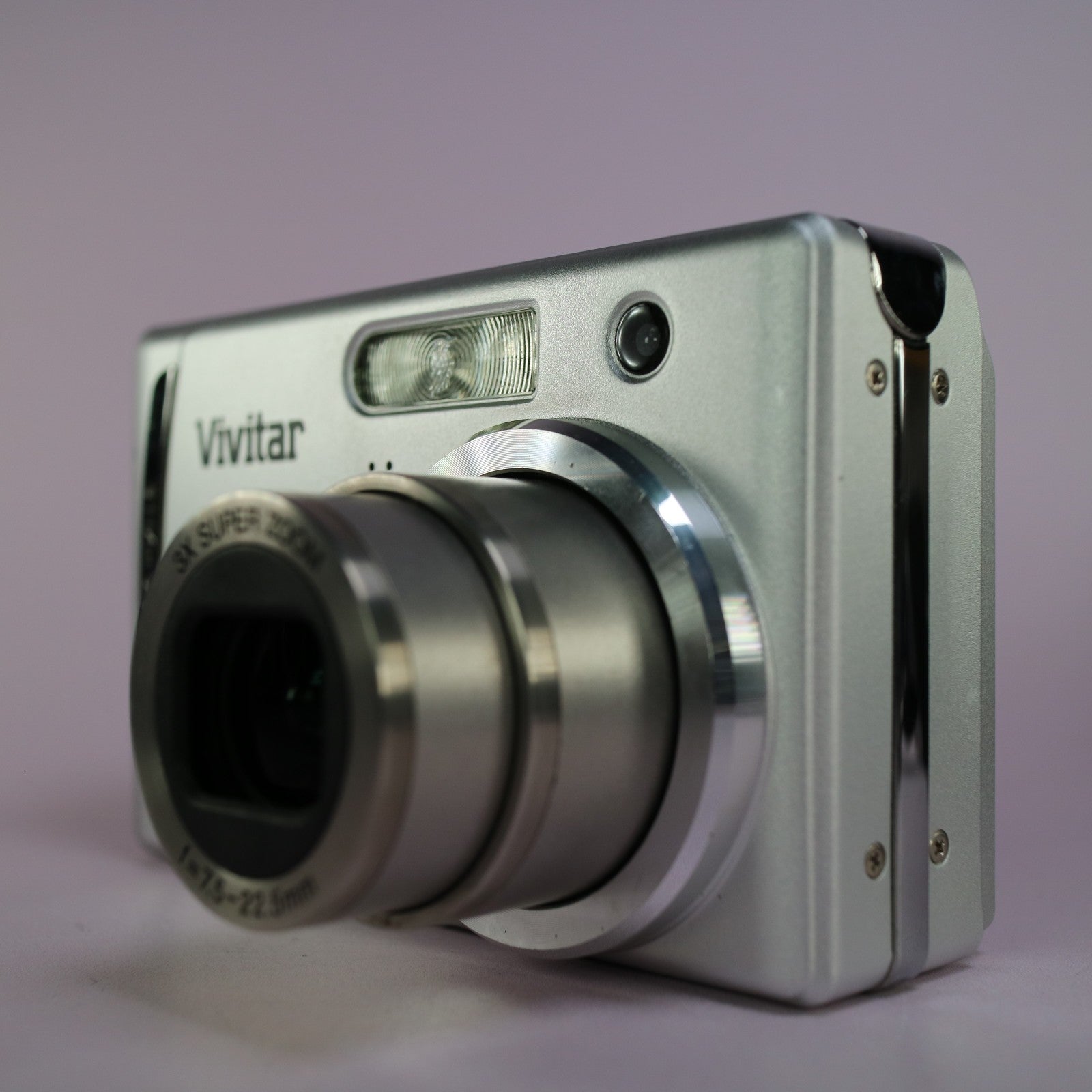 Vivitar Digital Camera Vivicam X345 10.0MP Silver Tested Full Working Set