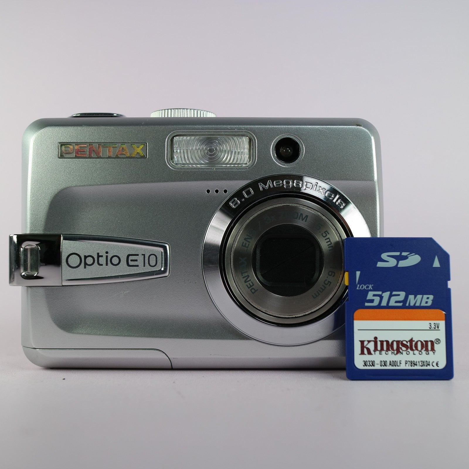 Pentax Digital Camera Optio E10 8.0MP Silver Tested