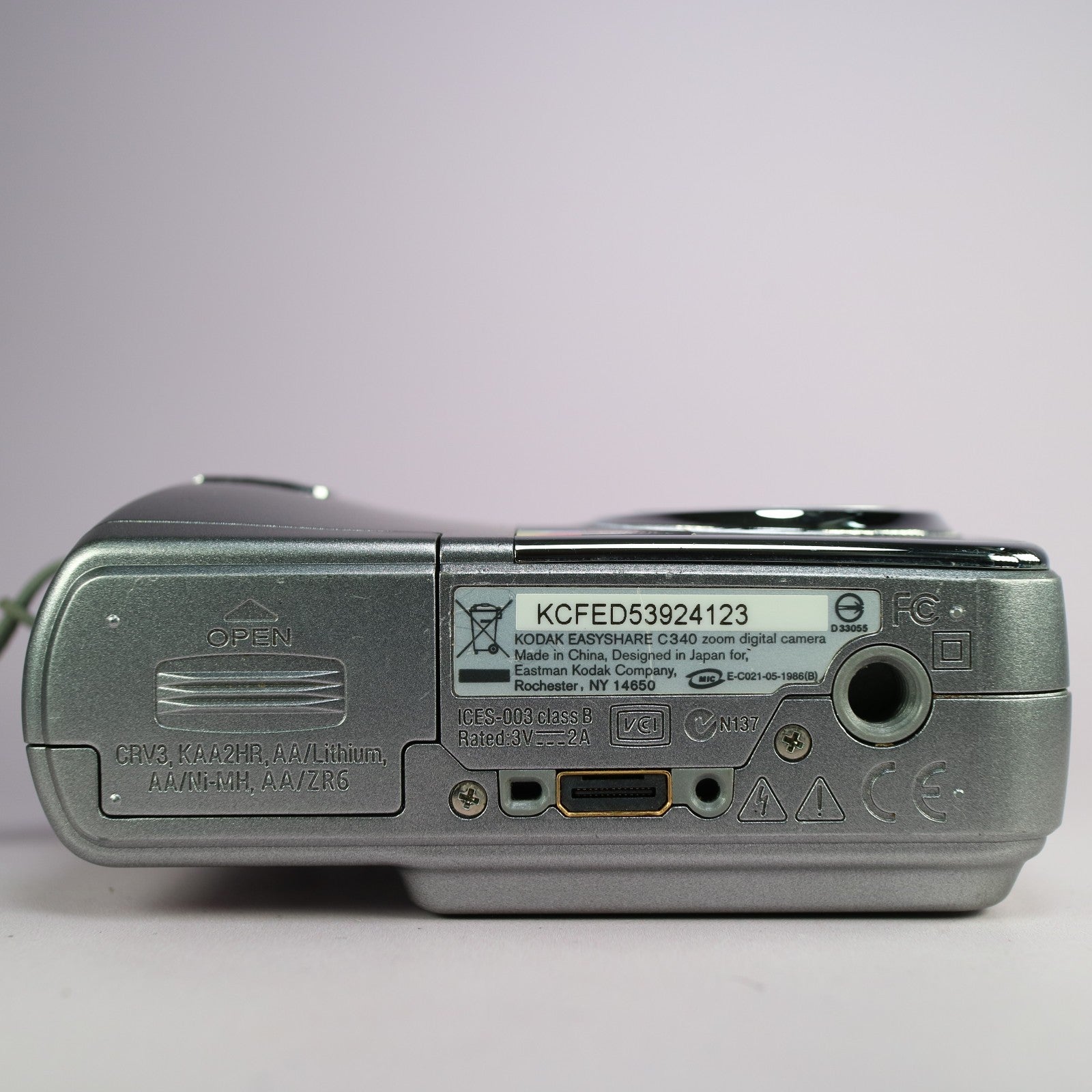 Kodak Digital Camera EasyShare C340 5.0MP Silver Tested
