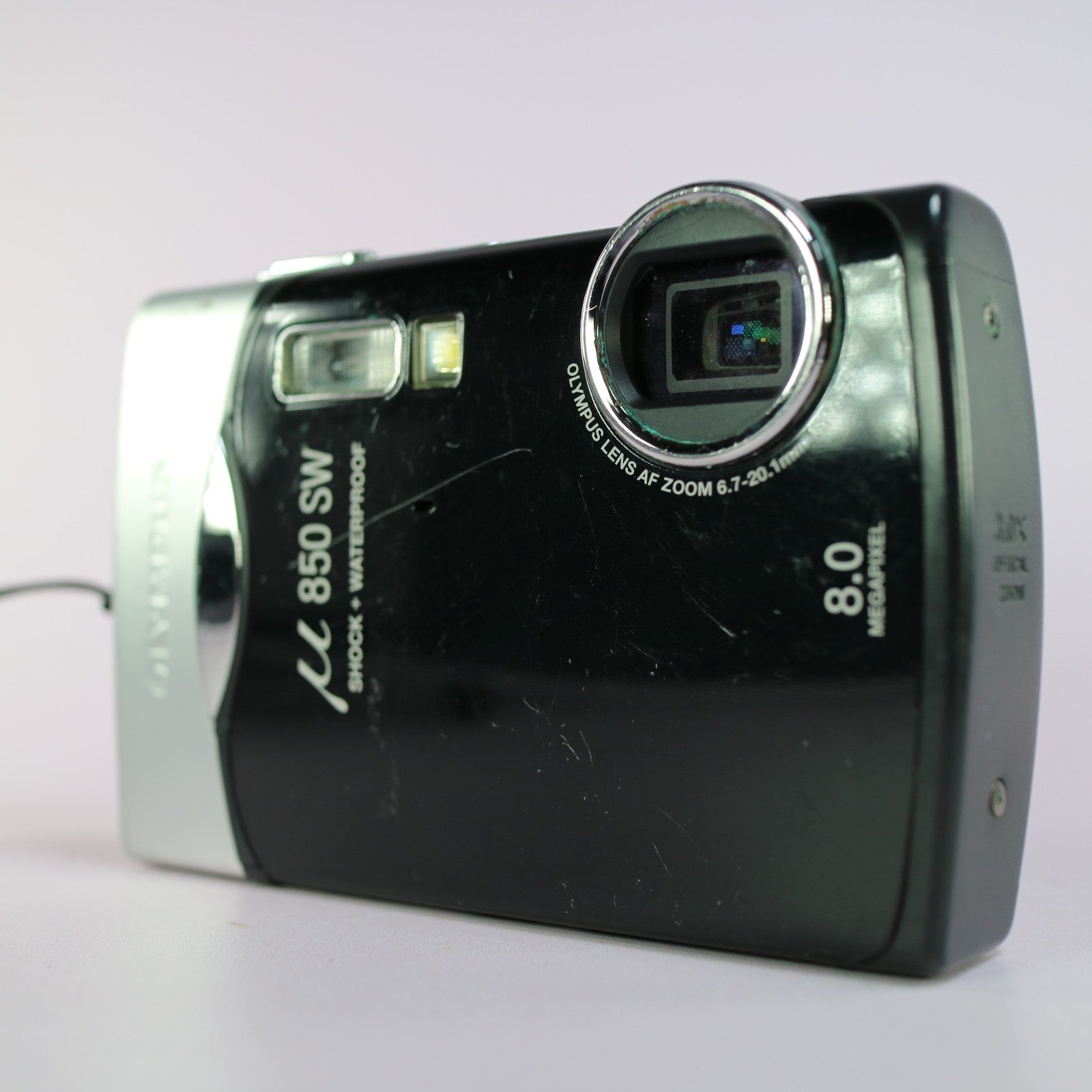 Olympus Digital Camera Mju 850 SW 8.0MP Silver Tested Full Set