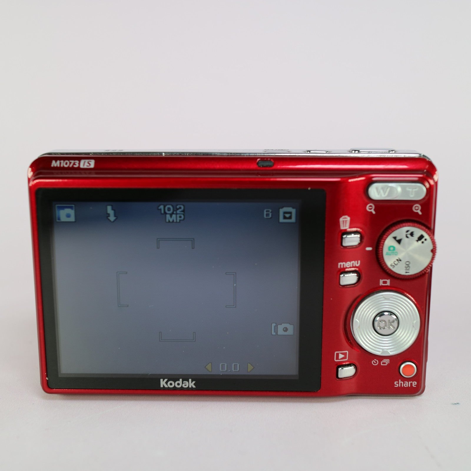 Kodak Digital Camera EasyShare M1073 IS 10.2MP Red Tested Full Working Set