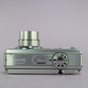 Pentax Optio 50L 5.0MP Compact Digital Camera Silver Tested