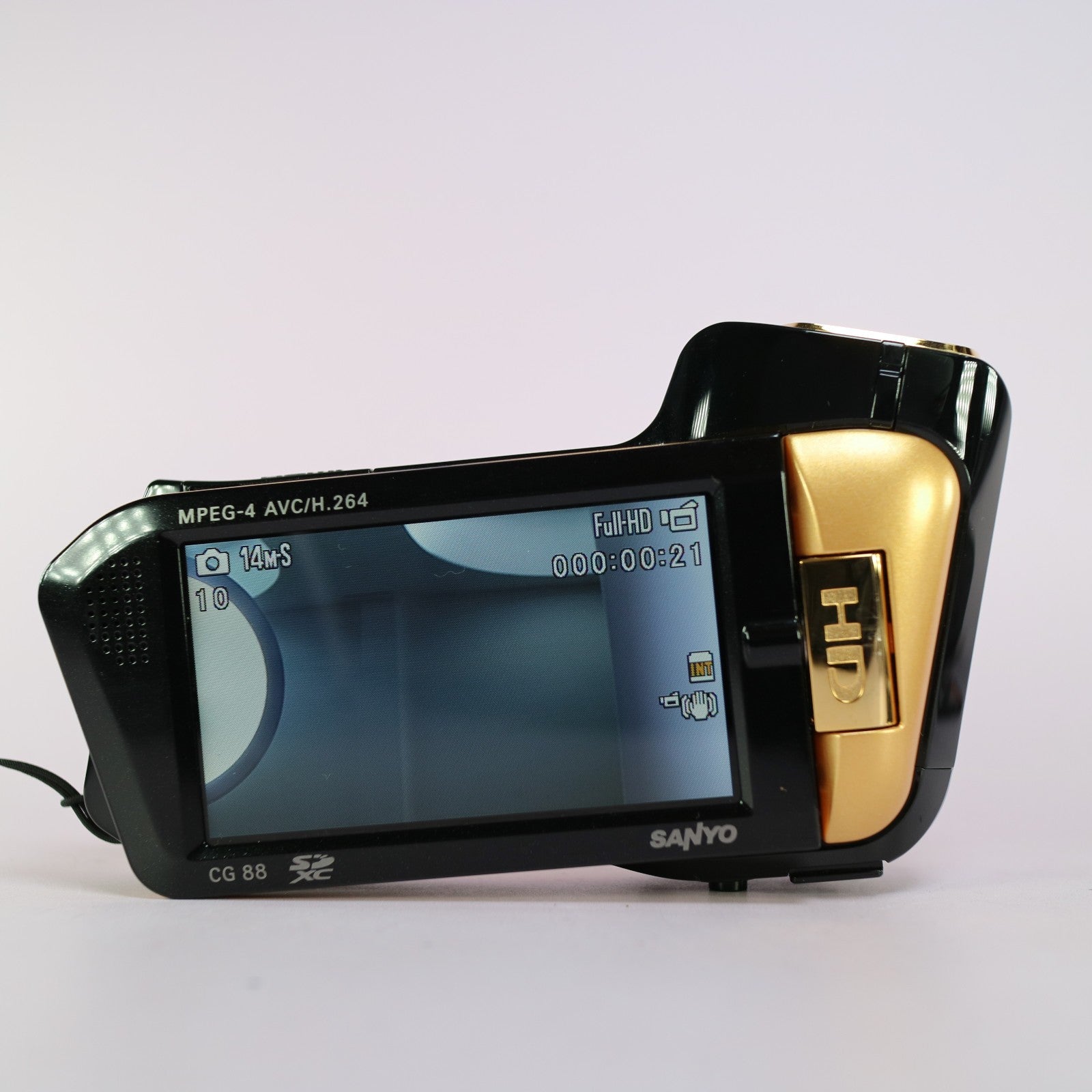 Sanyo Xacti VPC-CG88 14.0MP Compact Digital Video Recorder Gold Tested