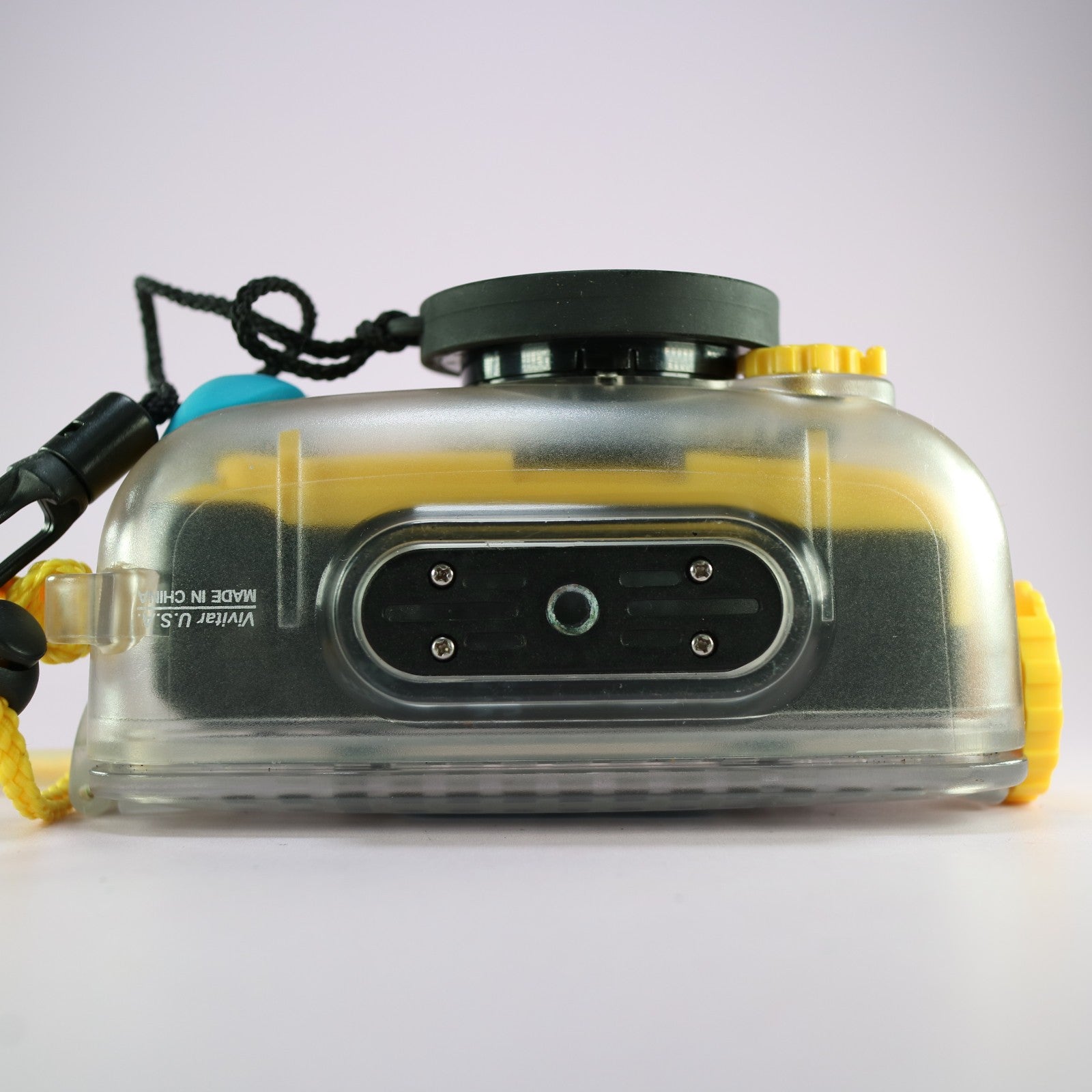Vivitar Amphibia 35mm Film Point & Shoot Camera Yellow Tested w/ Underwater Case