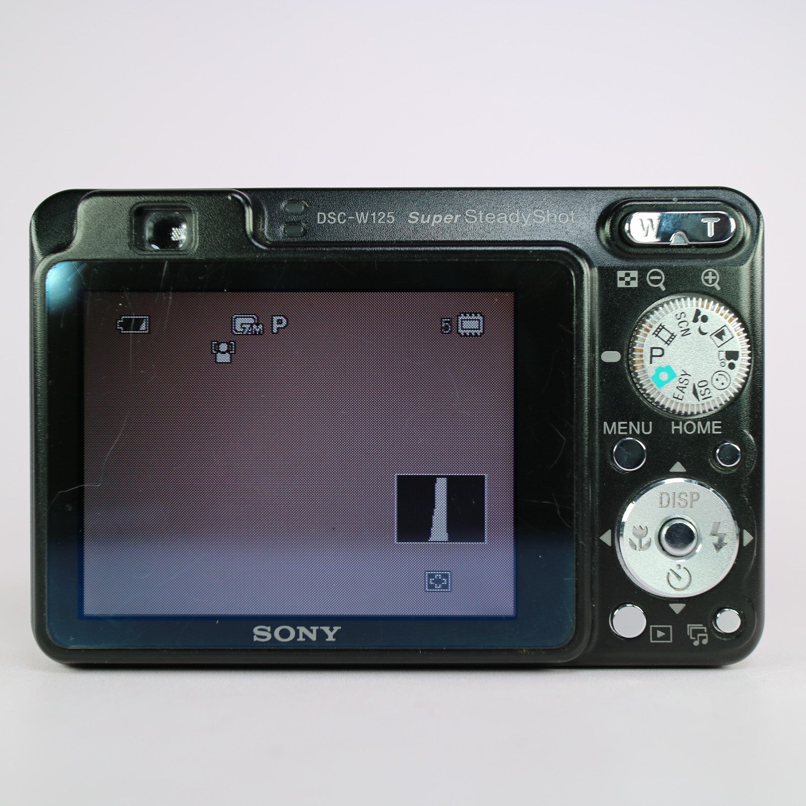 Sony Digital Camera Cybershot DSC-W125 7.2MP Black Tested Full Working Set