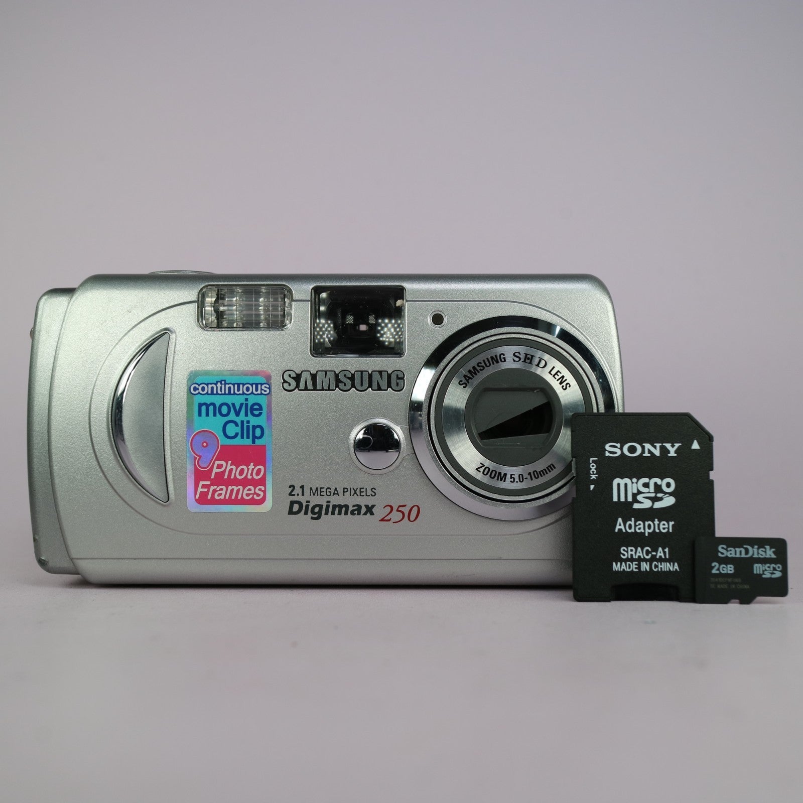 Samsung Digital Camera Digimax 250 2.1MP Silver Tested