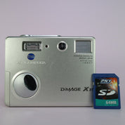 Minolta Dimage X31 3.2MP Compact Digital Camera Silver Tested