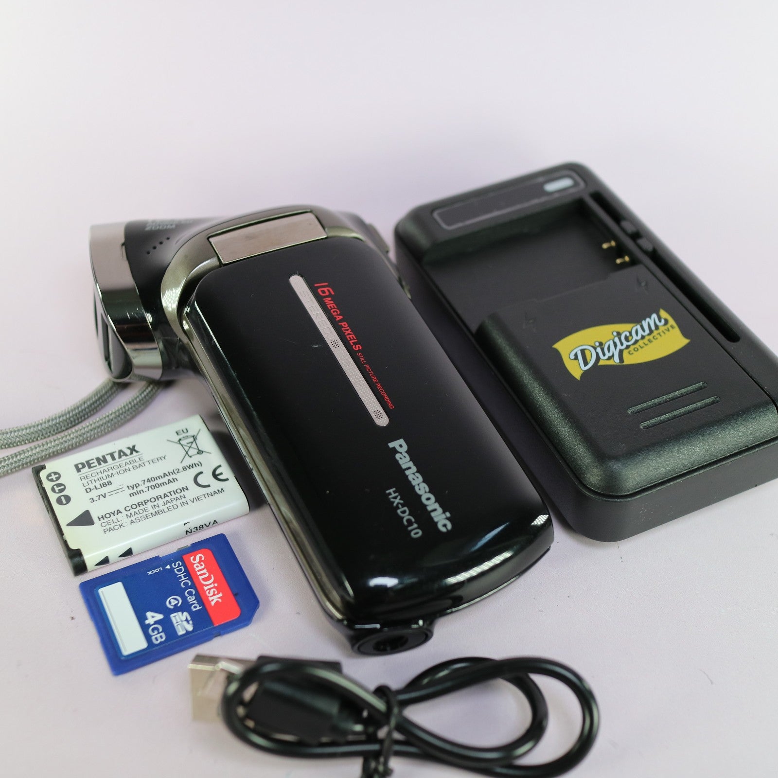 Panasonic HX-DC10 16.0MP Compact Digital Video Recorder Black Tested Full Set