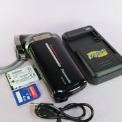 Panasonic HX-DC10 16.0MP Compact Digital Video Recorder Black Tested Full Set