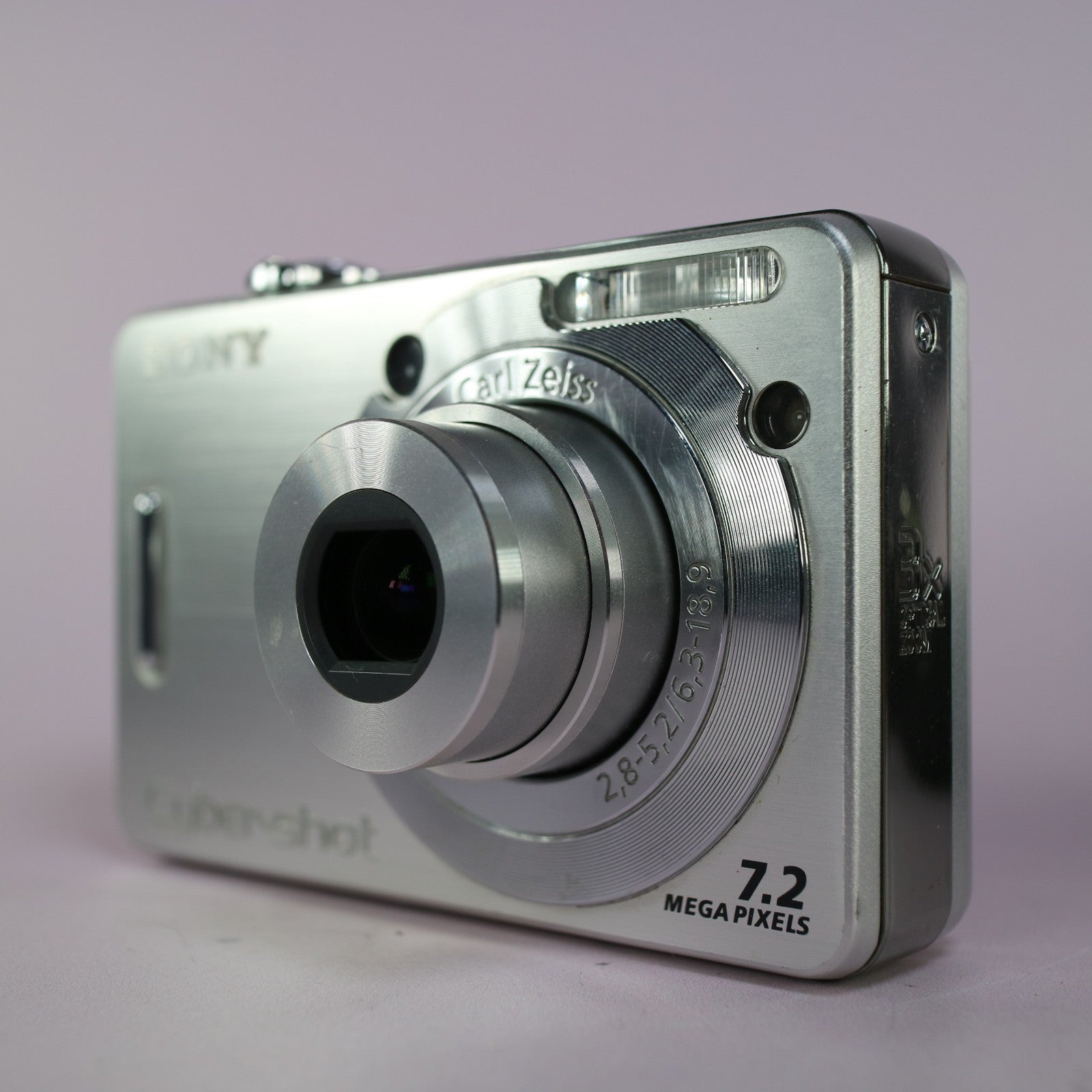 Sony Digital Camera Cybershot DSC-W55 7.2MP Silver Tested Full Working Set