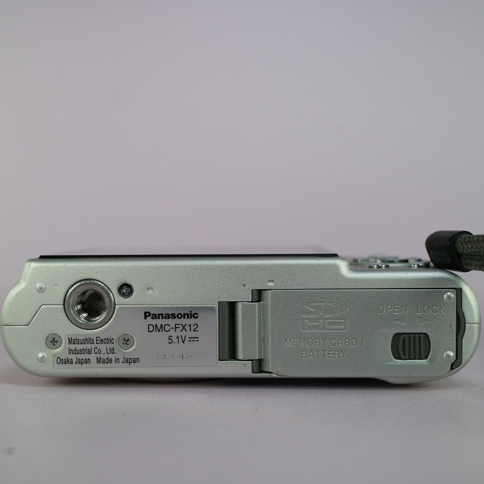 Panasonic Digital Camera Lumix DMC-FX12 7.2MP Silver Tested Full Working Set