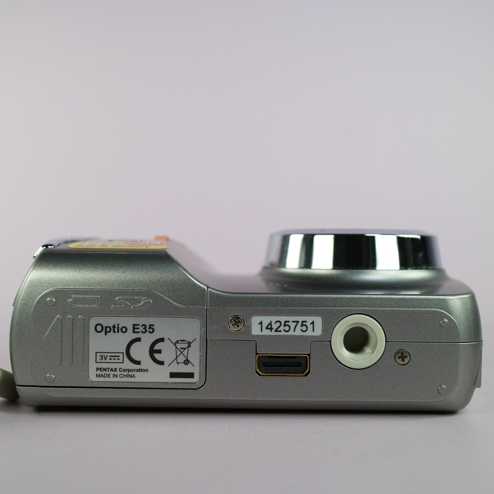 Pentax Optio E35 7.1MP Compact Digital Camera Silver Tested