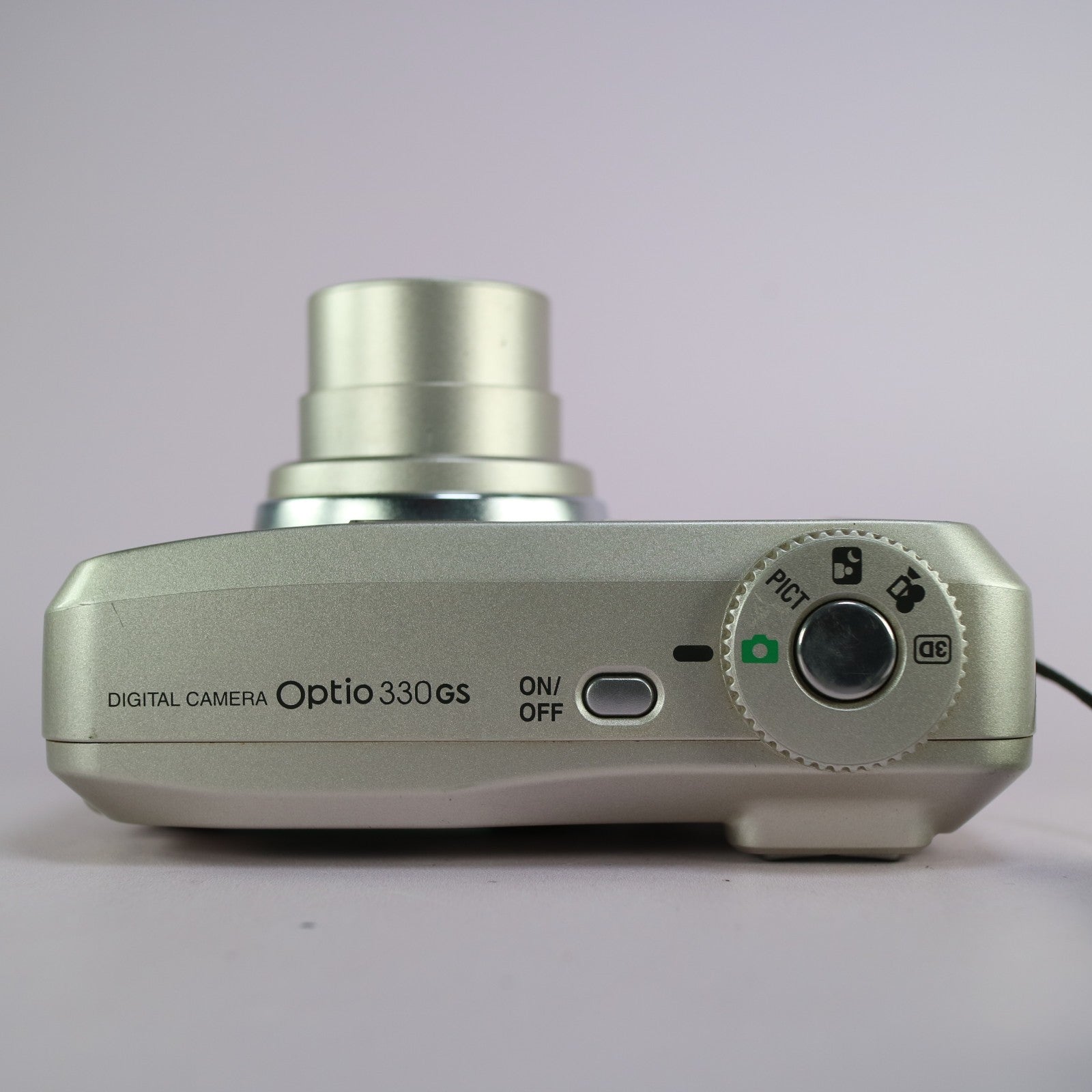 Pentax Digital Camera Optio 330GS 3.2MP Silver Flip Screen Tested
