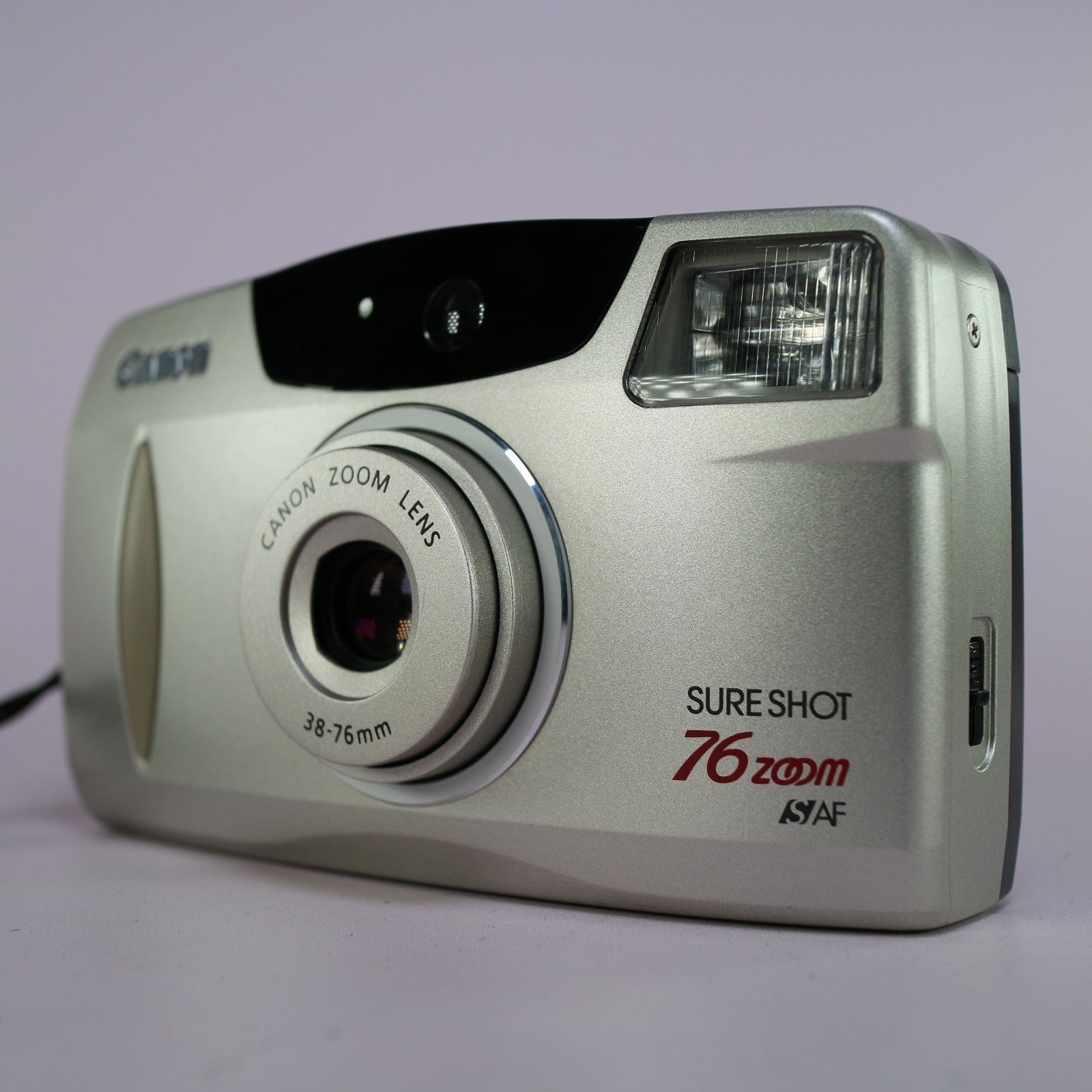 Canon Sure Shot 76 Zoom 35mm Film Point and Shoot Camera Silver Tested