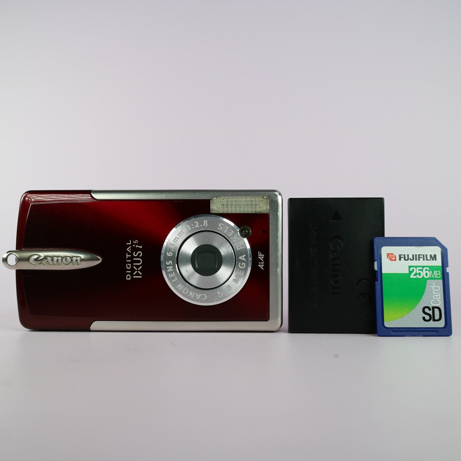 Canon Digital Camera IXUS i5 Powershot SD20 5.0MP Red Tested