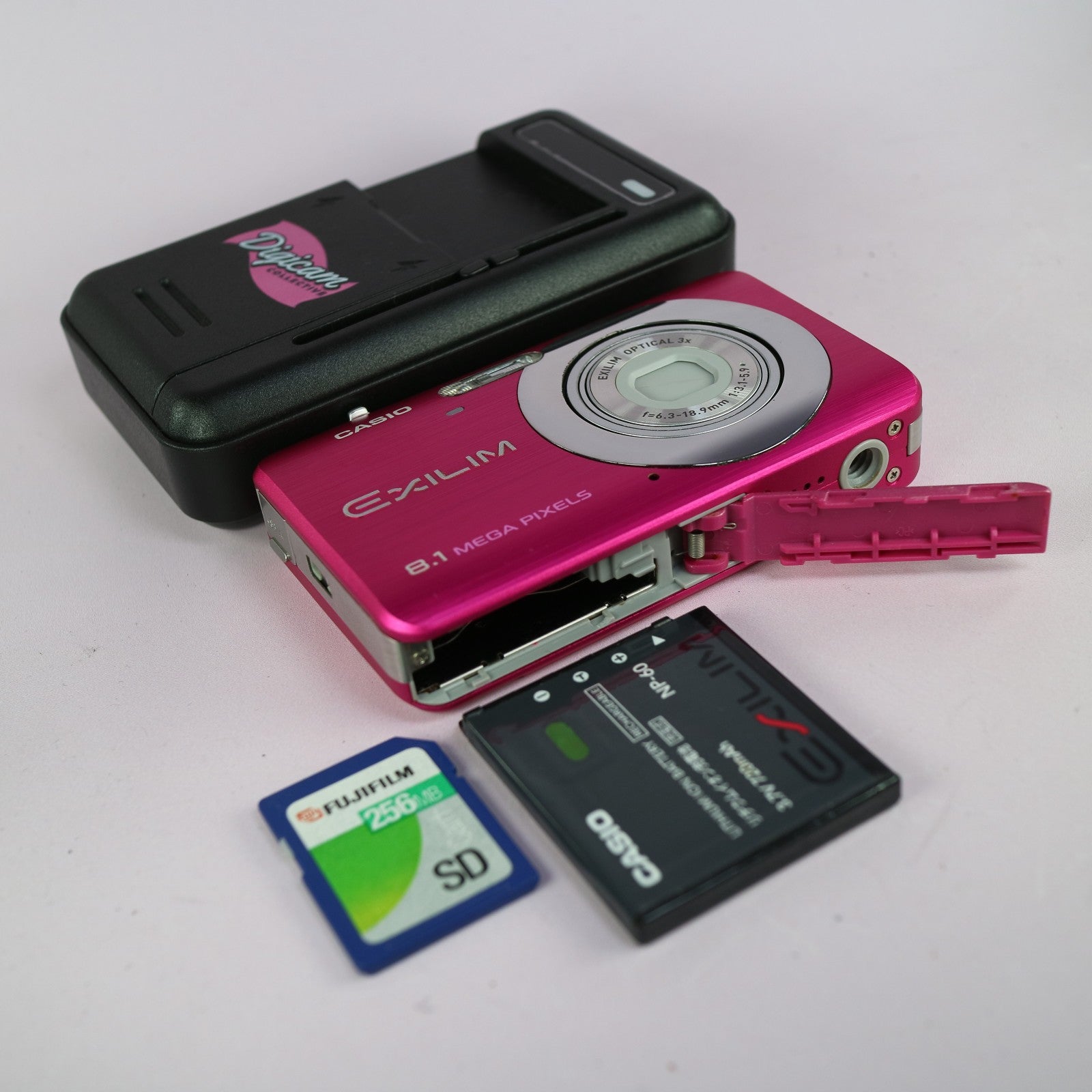 Casio Digital Camera Exilim EX-Z80 8.1MP Pink Tested Full Working Set