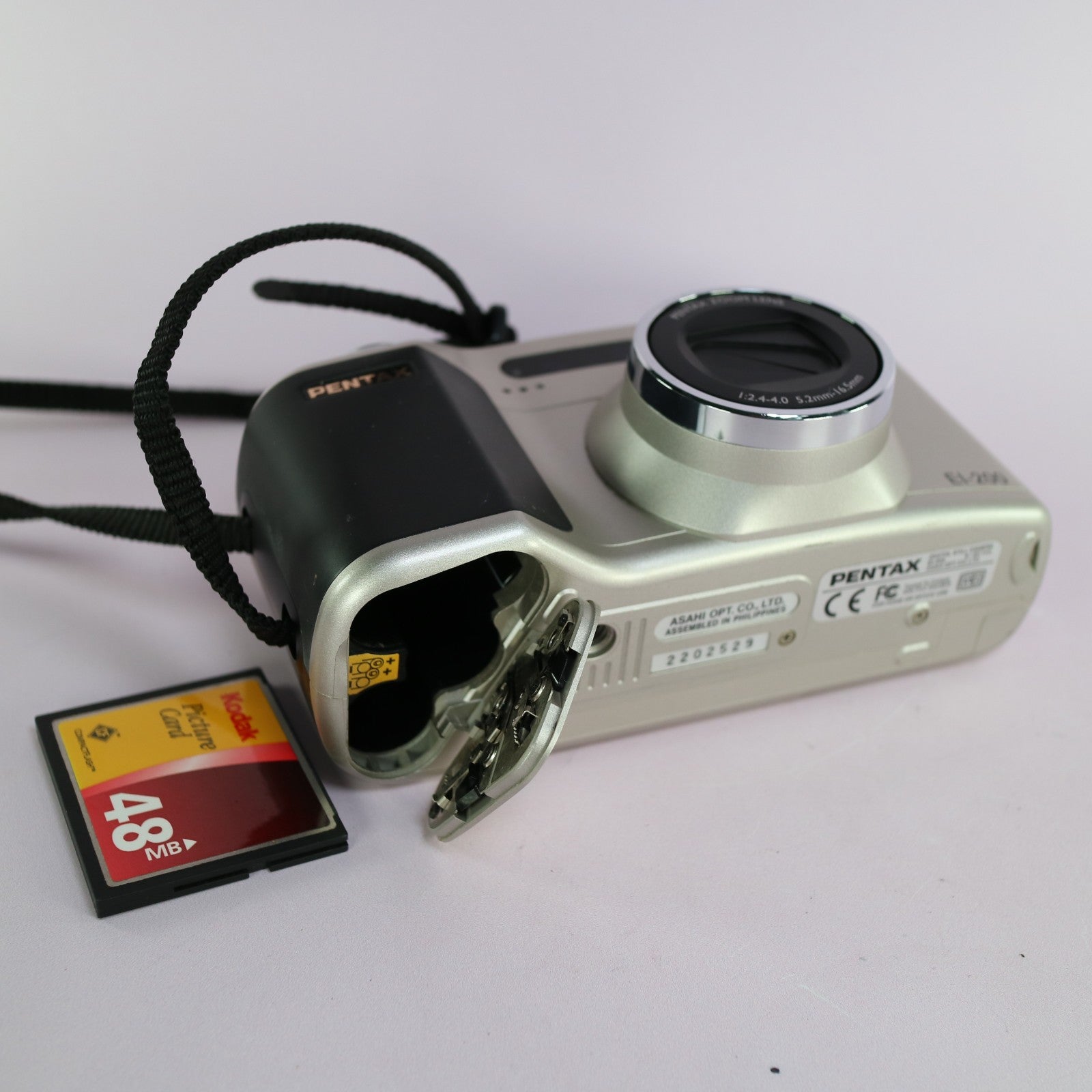 Pentax EI-200 2.1MP Compact Digital Camera Silver Tested